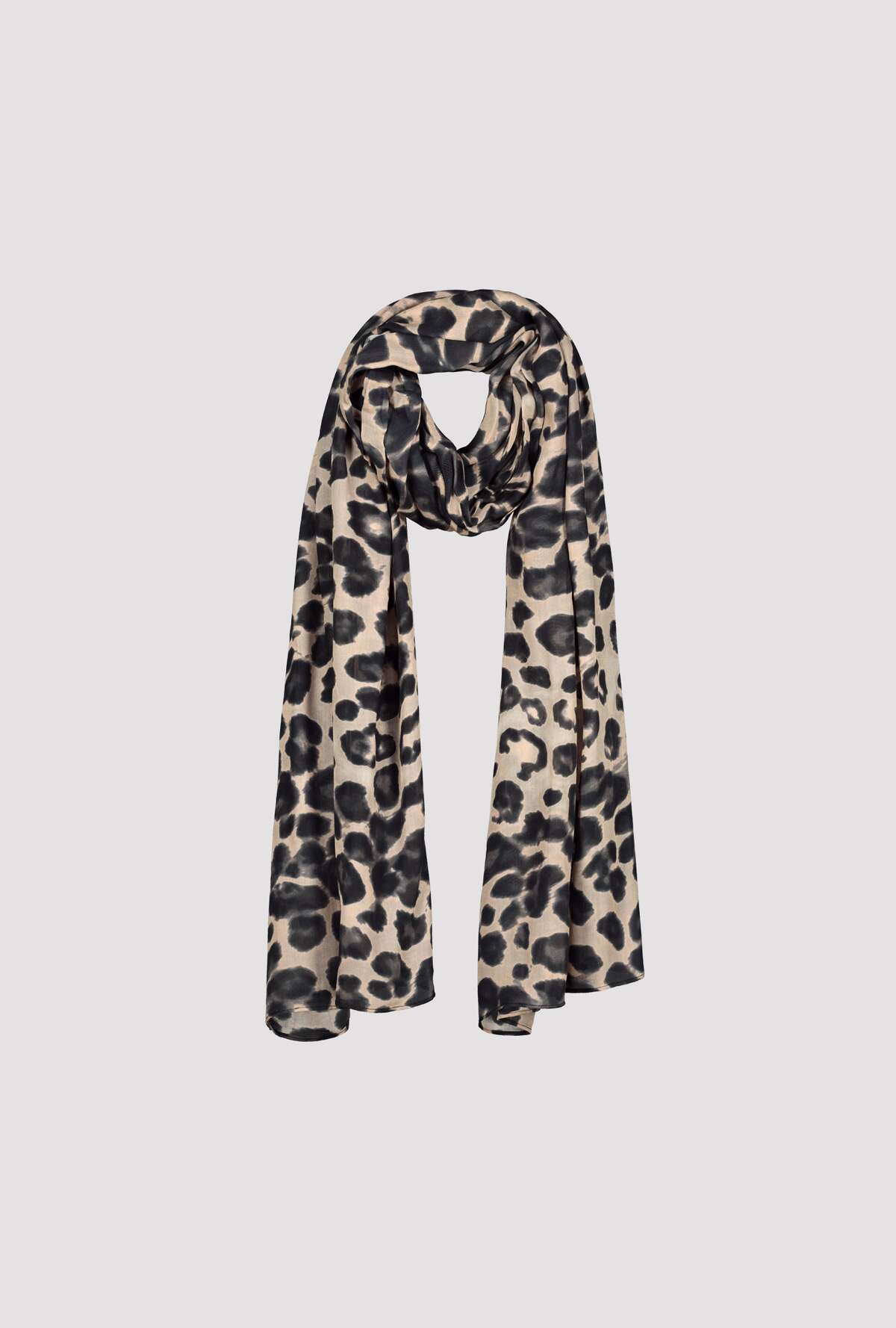 Monari Cinnamon Leopard Print Scarf