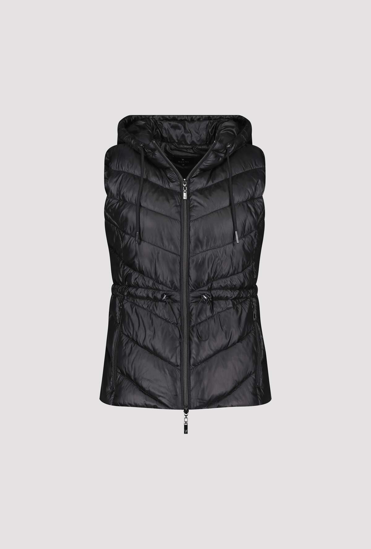 Monari Black Padded Gilet w/Hood