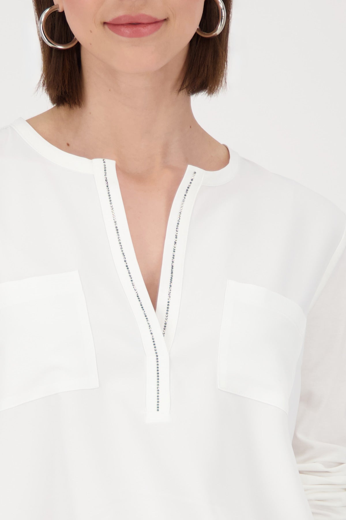 Monari Off-White Embellished Blouse