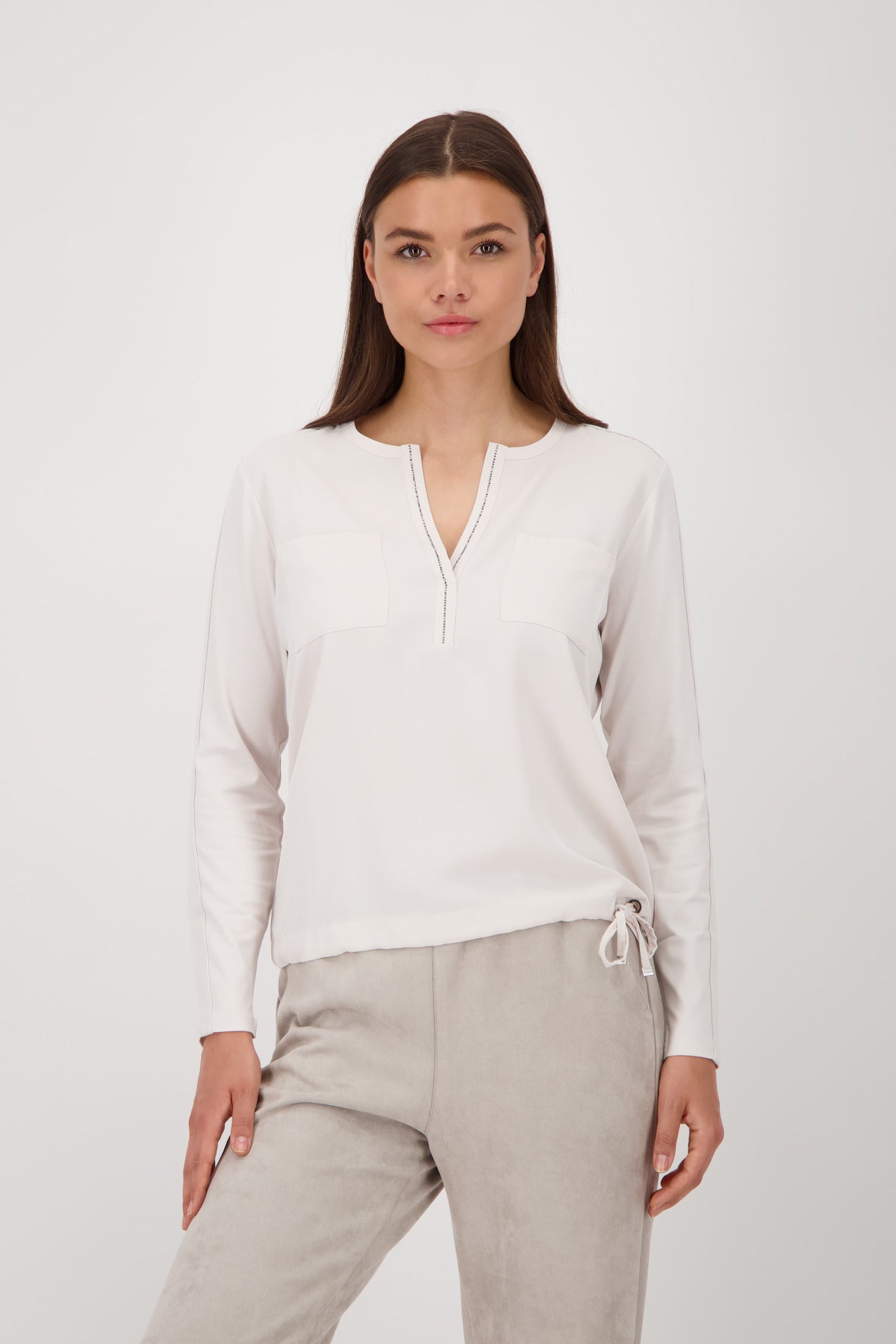 Monari Oat Milk Embellished Blouse