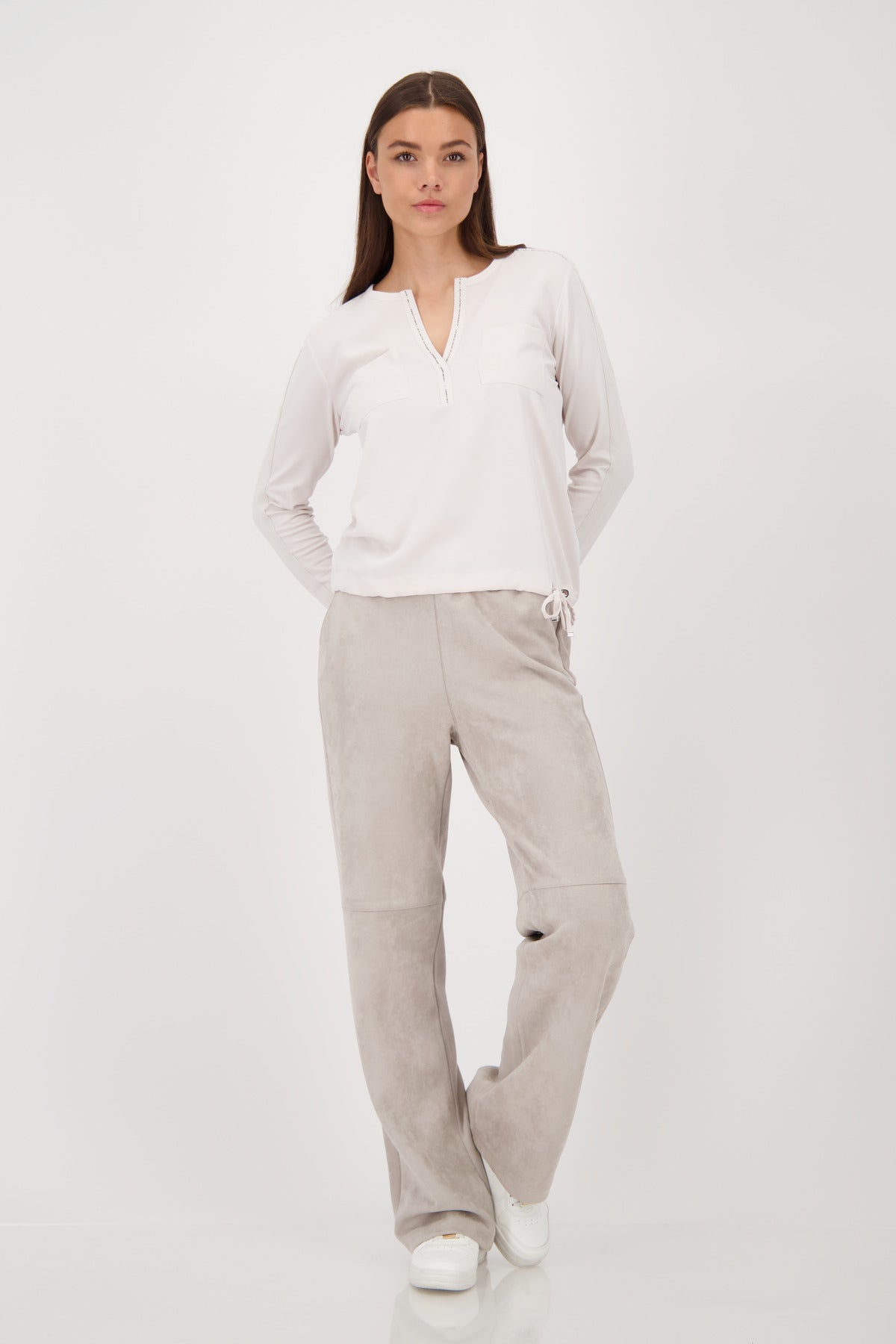 Monari Oat Milk Embellished Blouse