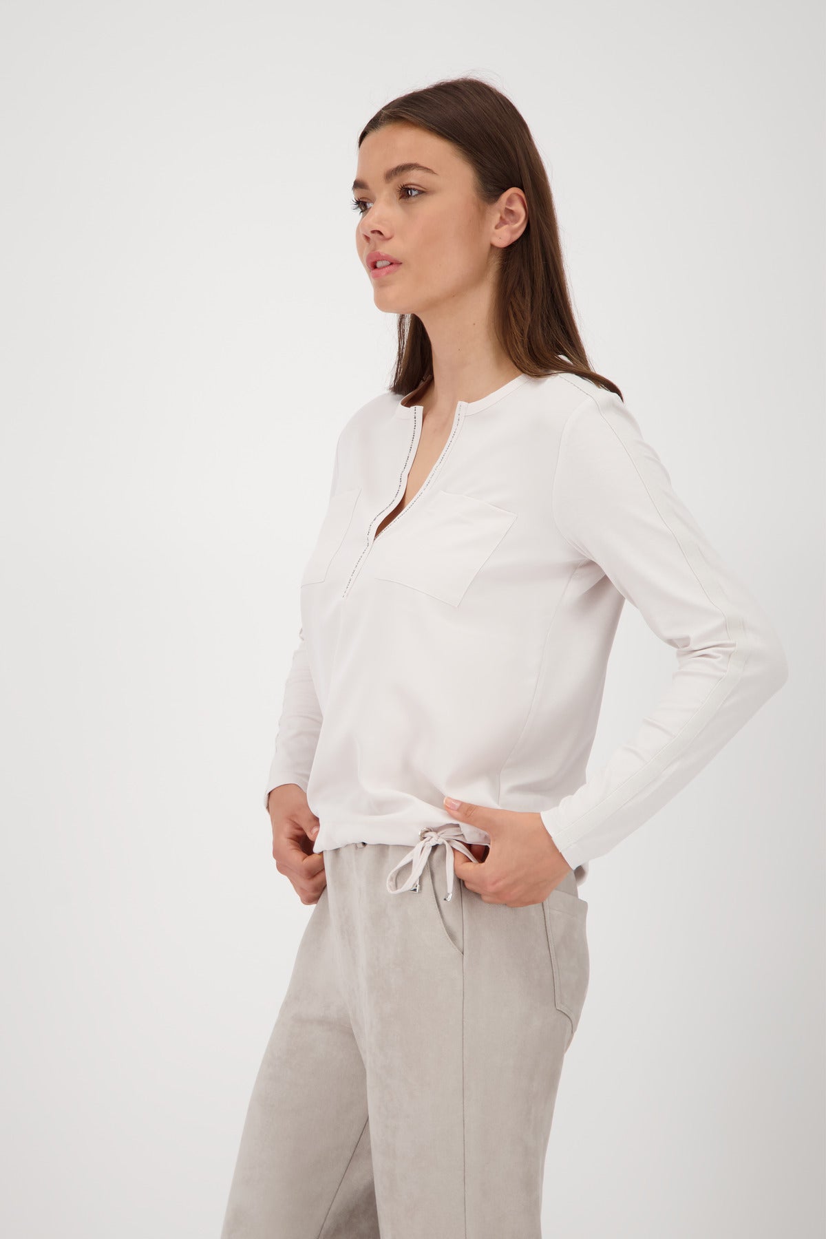 Monari Oat Milk Embellished Blouse