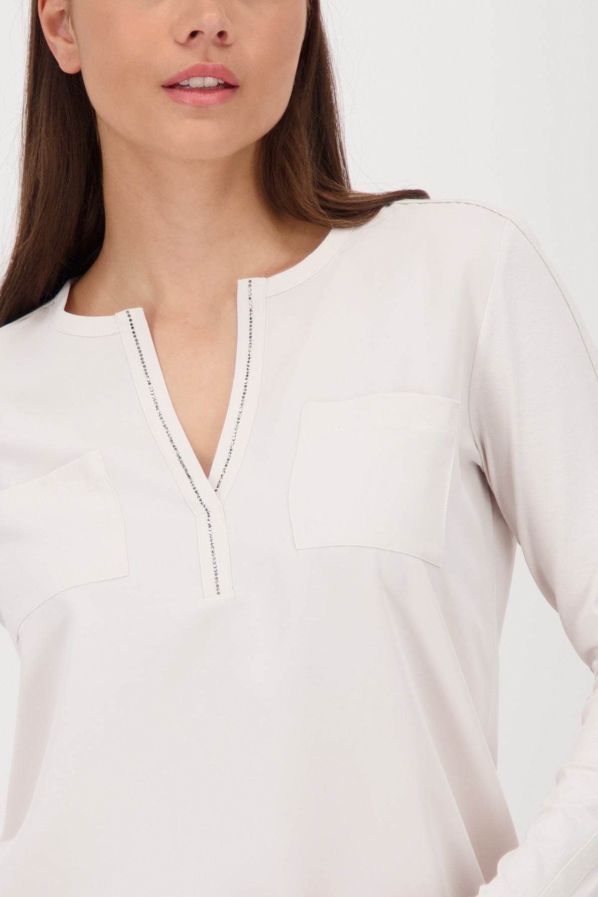 Monari Oat Milk Embellished Blouse