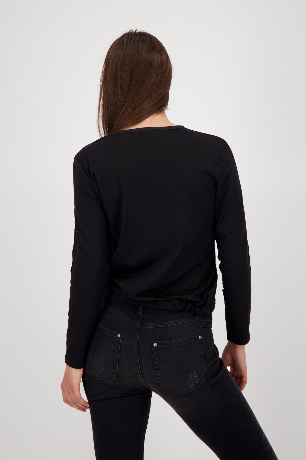 Monari Black Embellished Blouse
