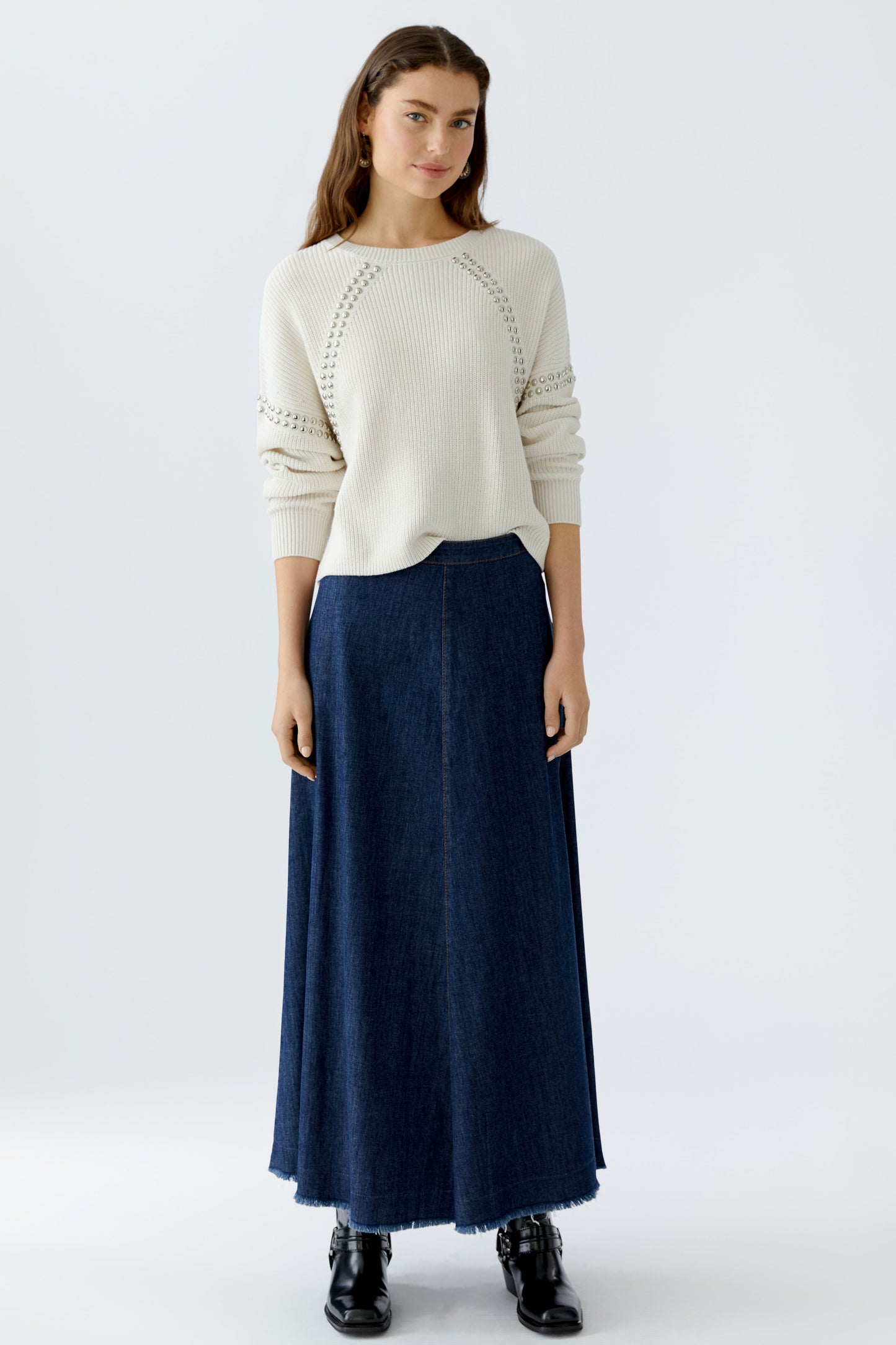 Oui Gardenia Stud Detail Jumper