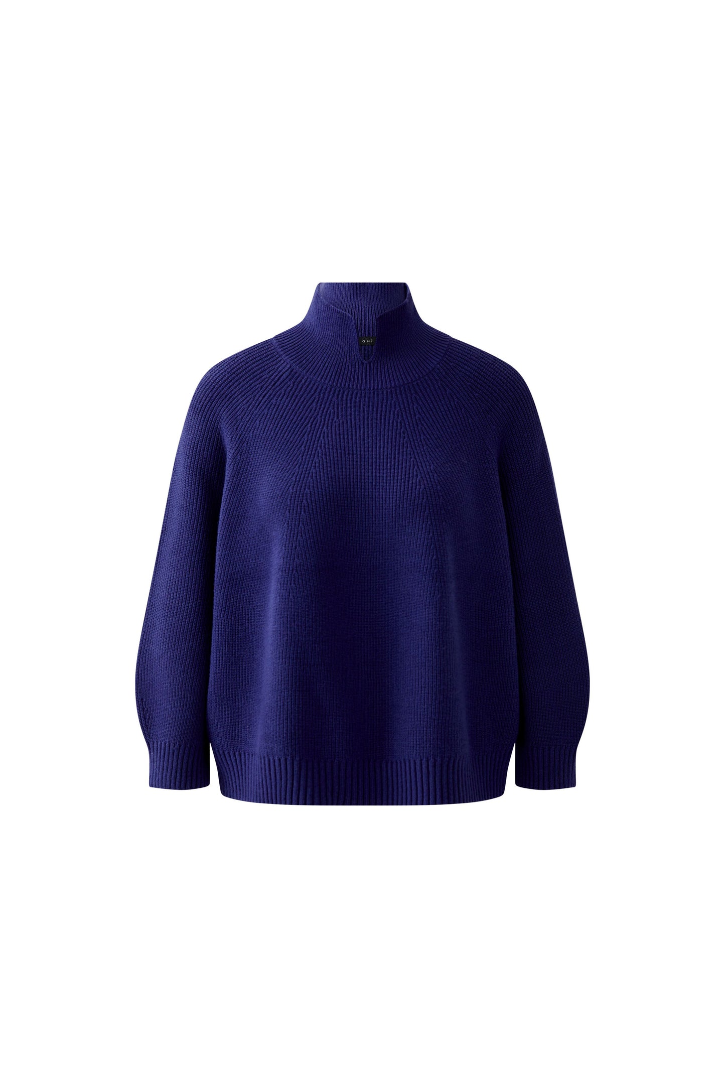 Oui Blue Ribbon Ribbed Jumper