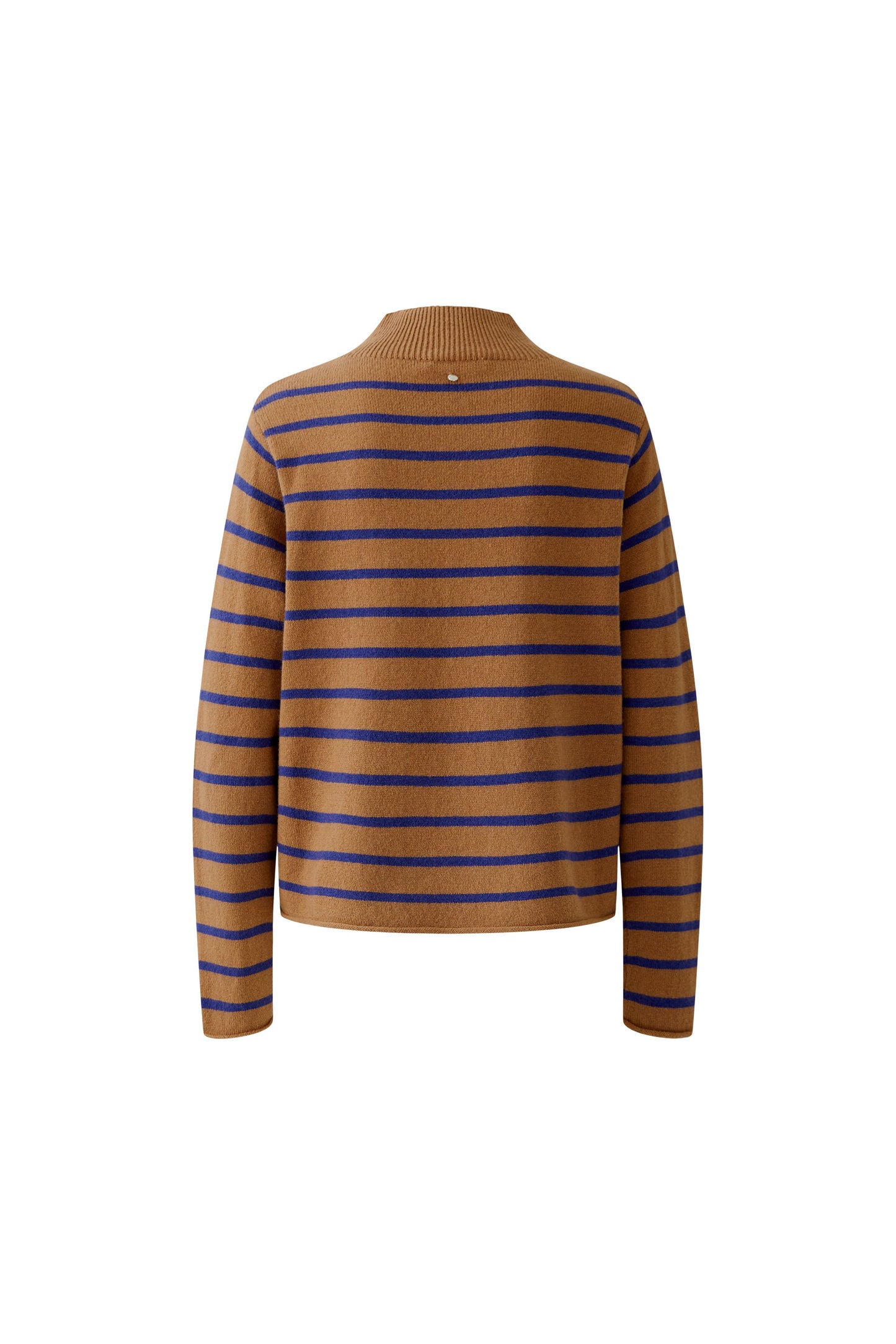 Oui Dark Camel/Blue Stripped Jumper