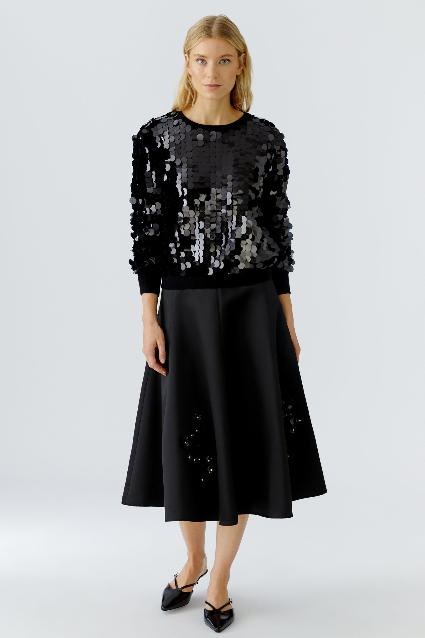 Oui Black Sequin Jumper