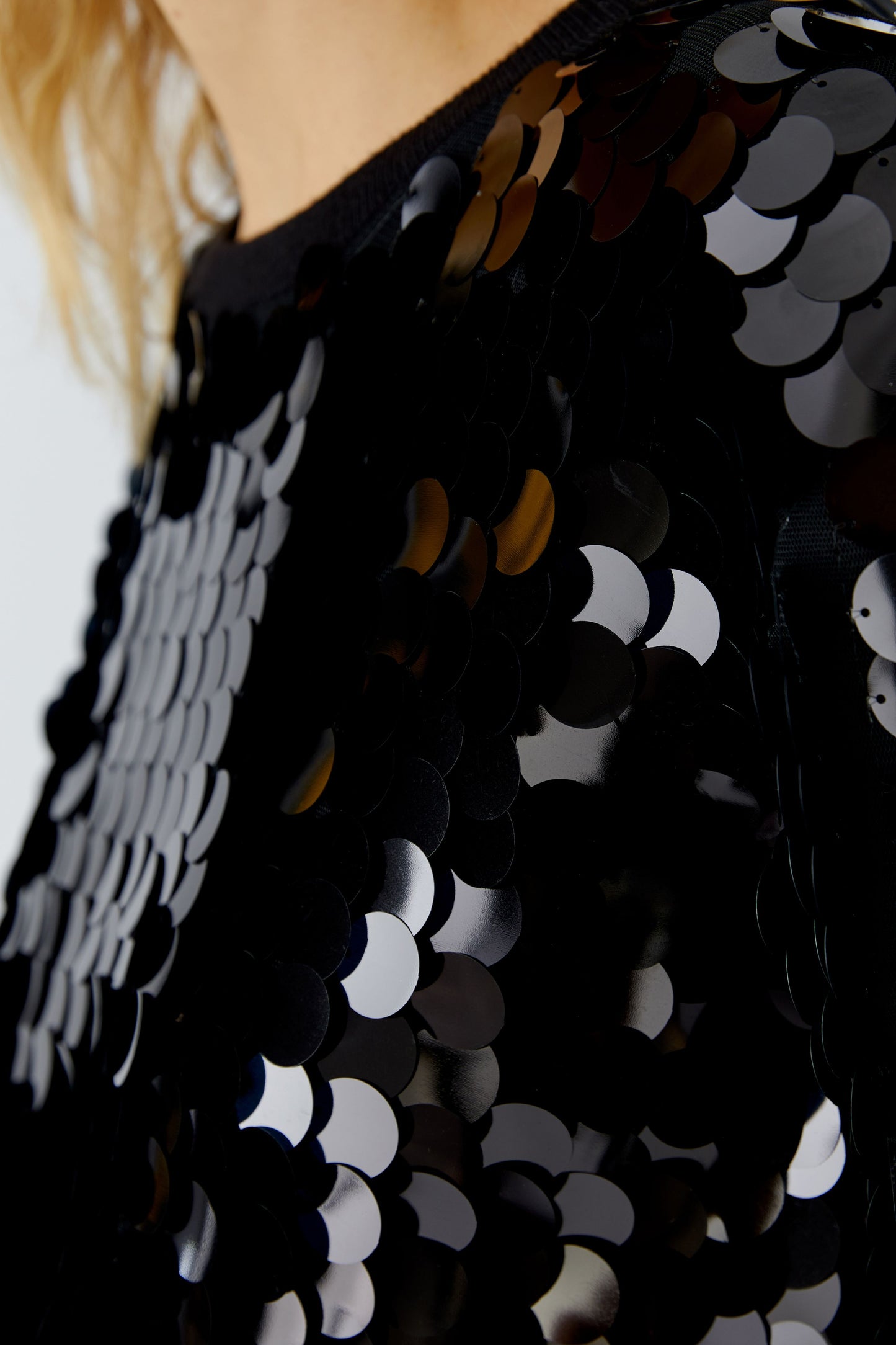 Oui Black Sequin Jumper