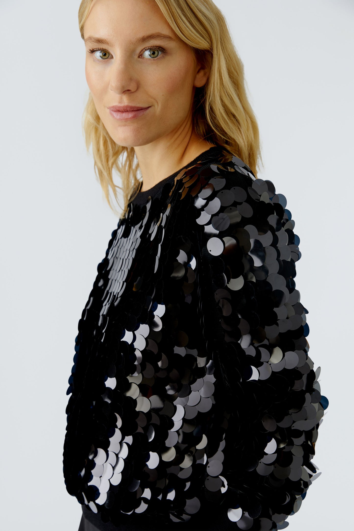 Oui Black Sequin Jumper