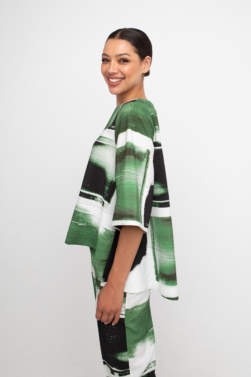 Ozai n Ku Green/Black Bricks Top