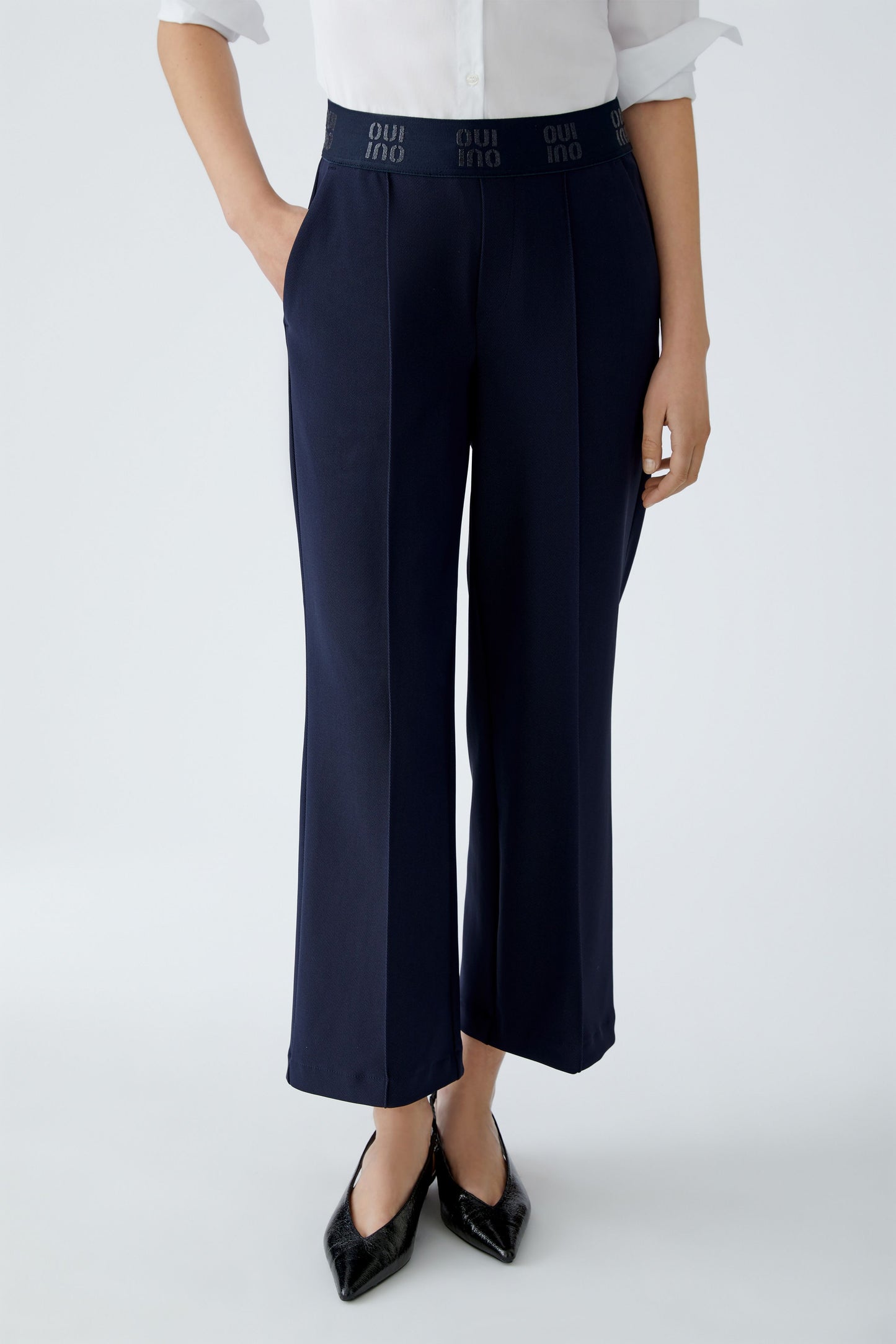 Oui Dark Blue Slip-On Culotte