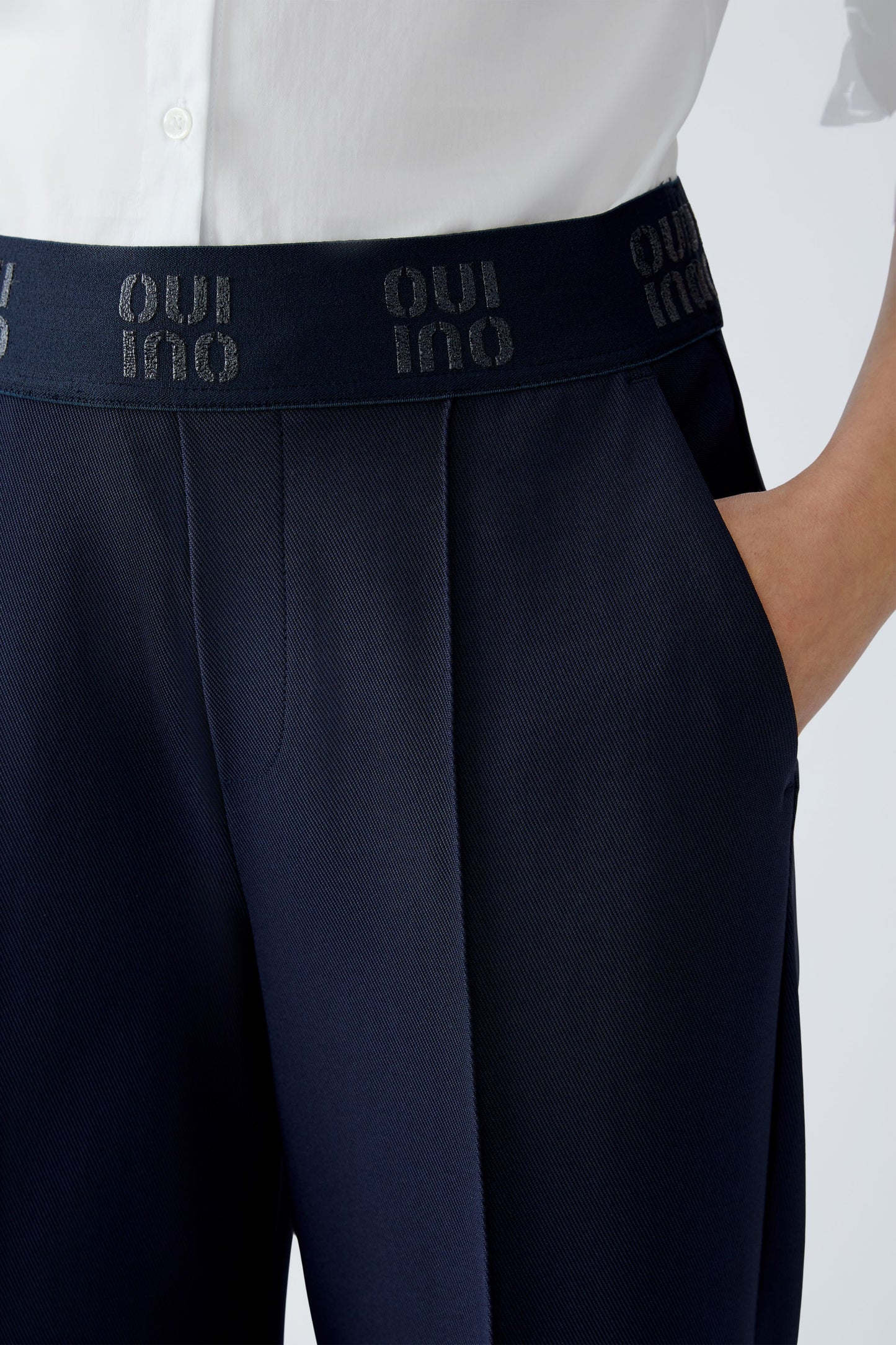 Oui Dark Blue Slip-On Culotte