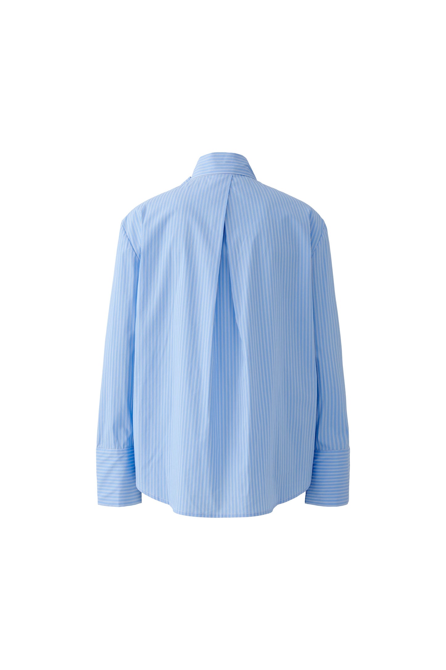 Oui Blue/White Stripe Pussy Bow Blouse