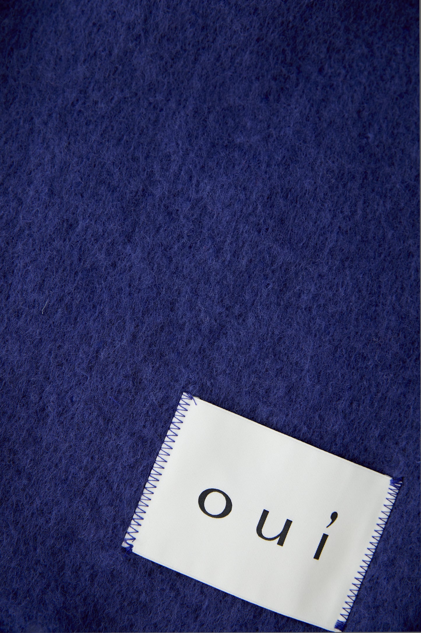 Oui Blue Ribbon Chunky Fringe Scarf