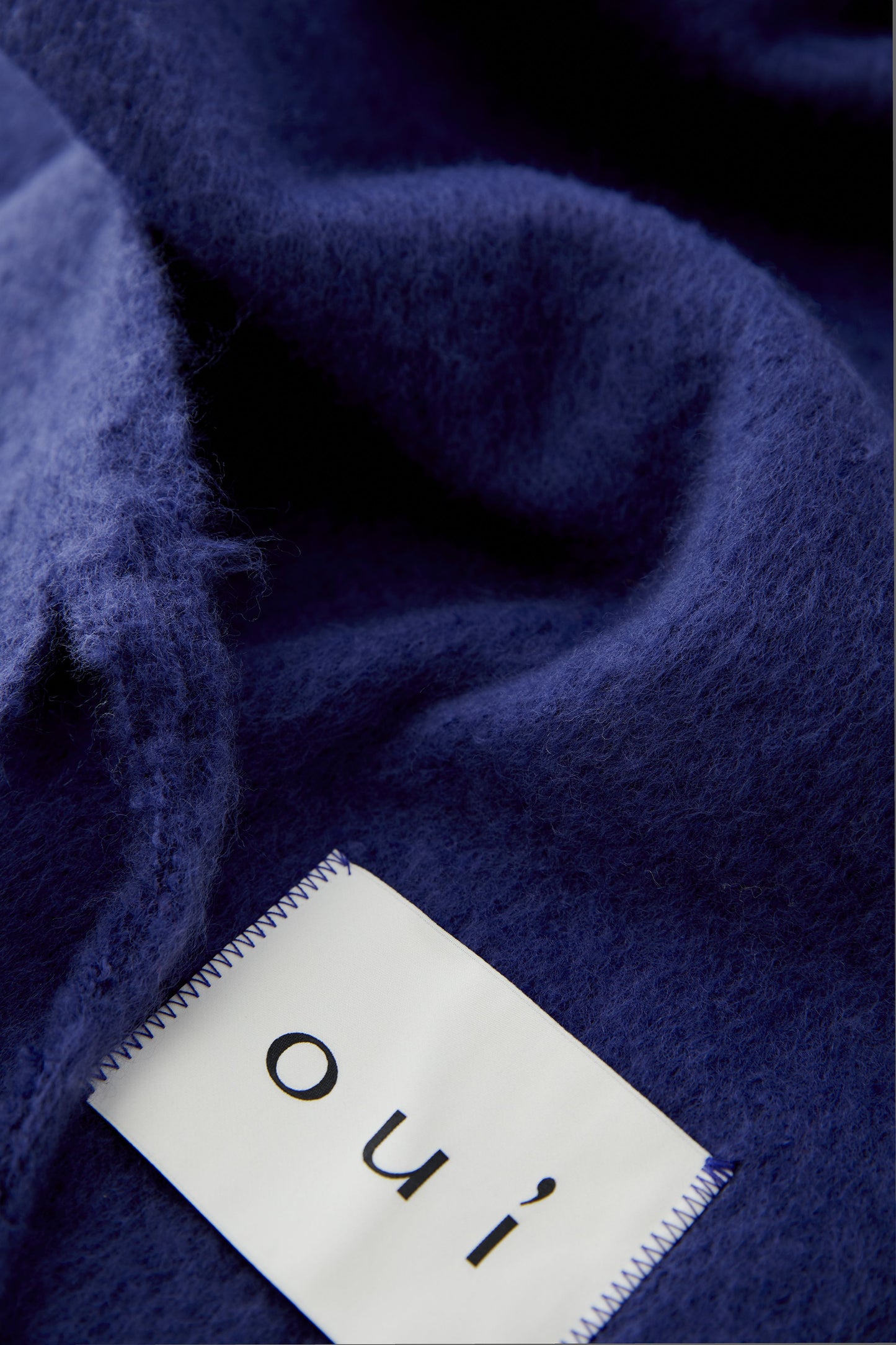 Oui Blue Ribbon Chunky Fringe Scarf