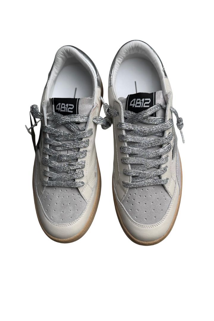 4B12 Playnew Silver Trainers