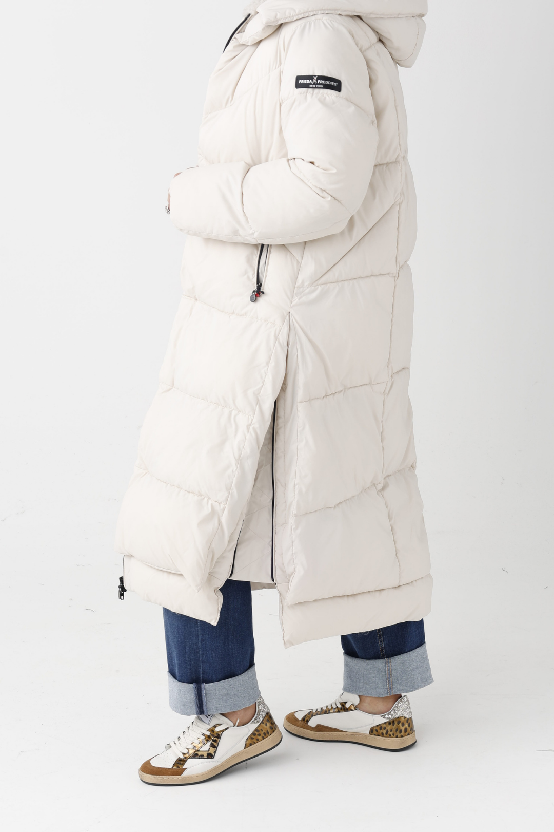 FF Ecru/Warm Grey Thermolite Padded Coat