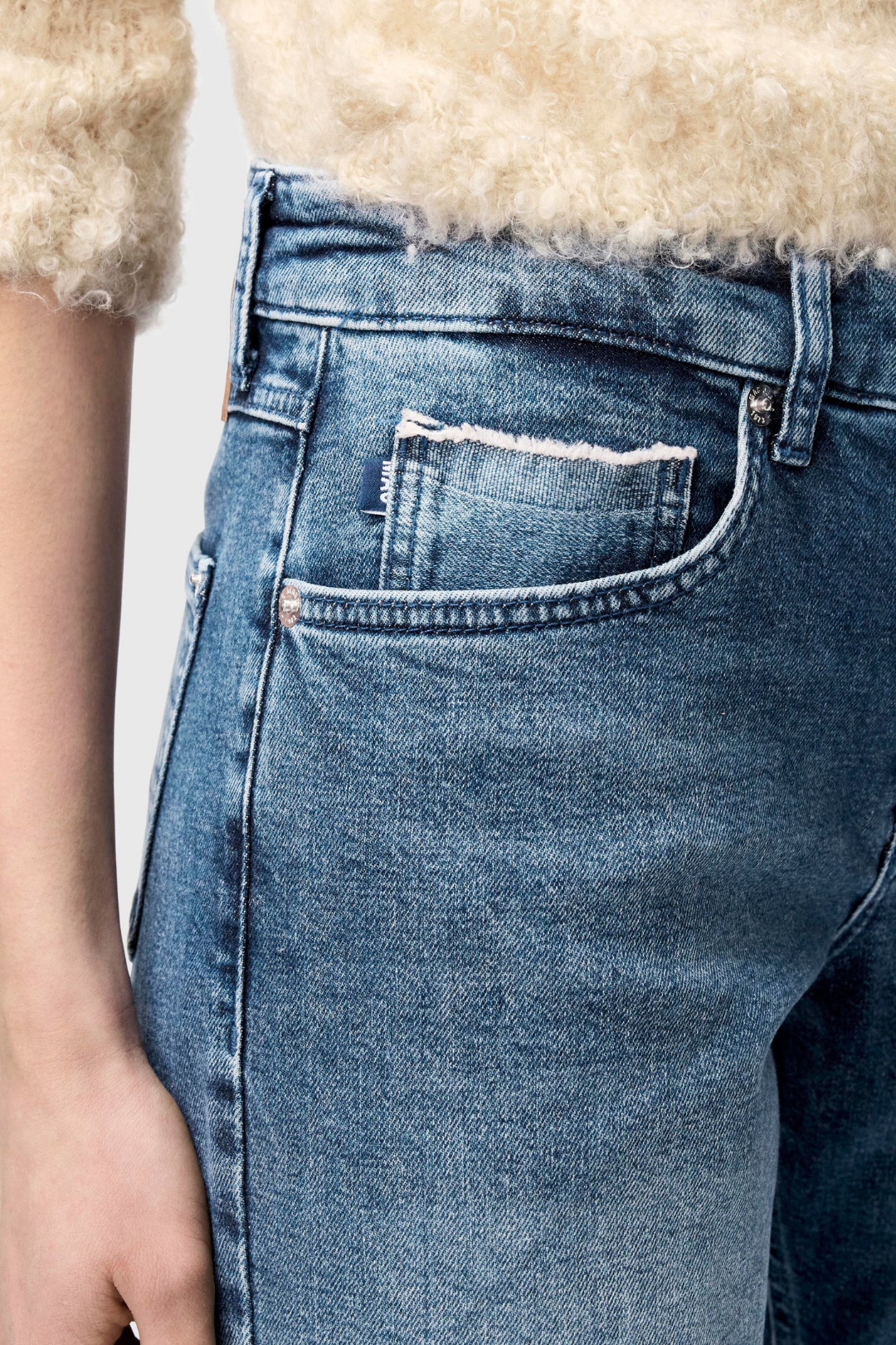 Mac Straight Mid Blue Jeans