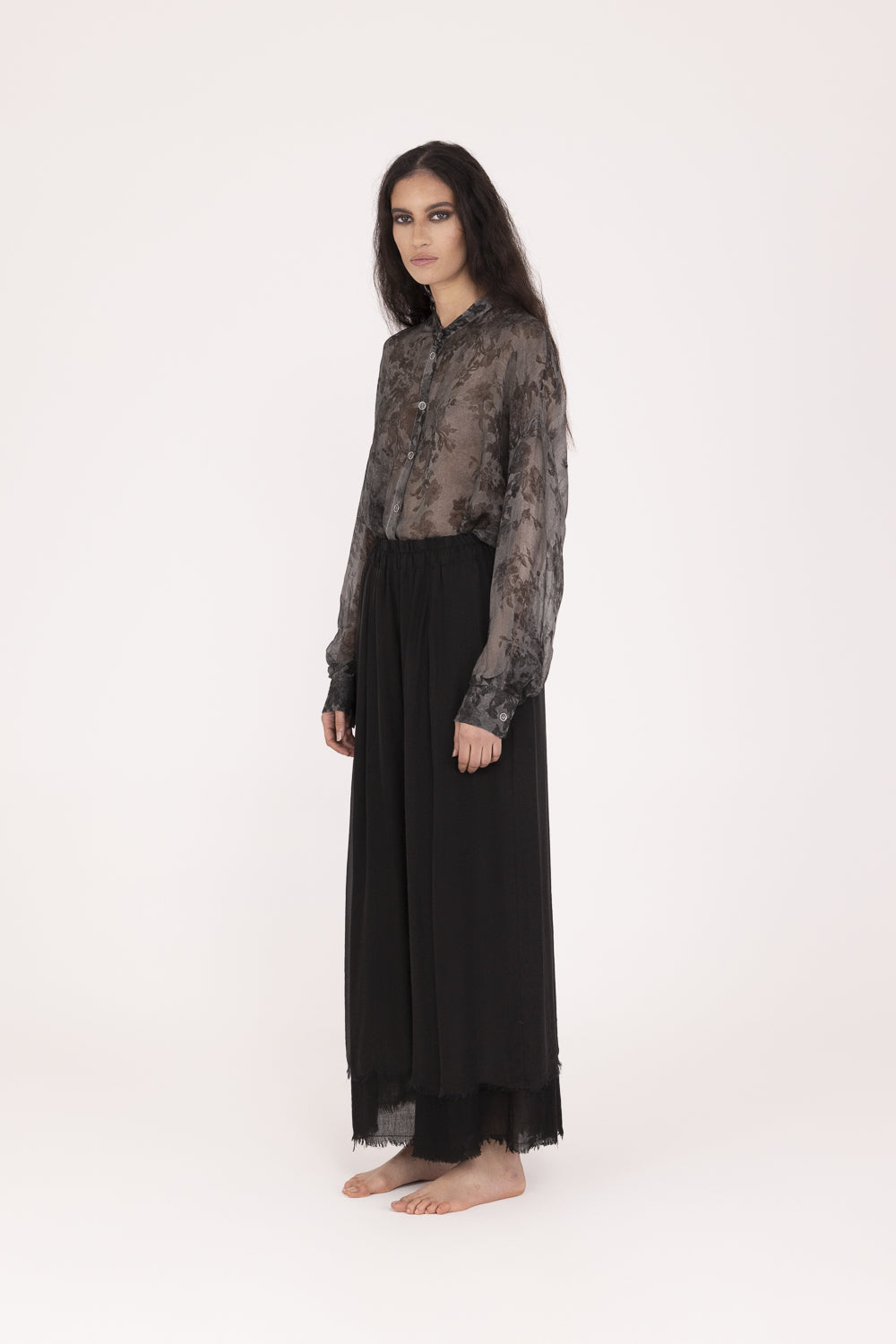 Sanctamuerte Black Double Layer Trousers