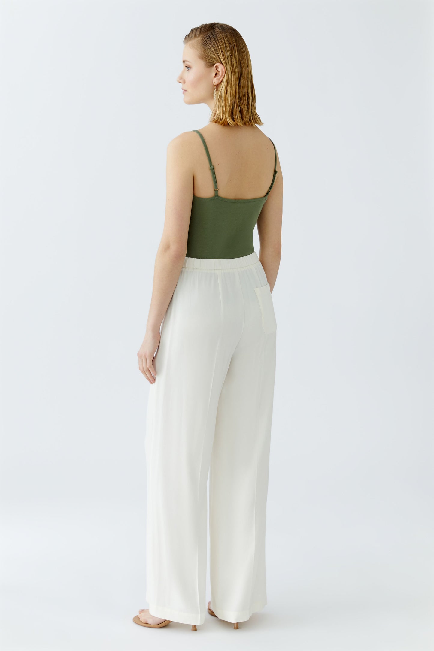 Oui Champagne Slip-On Trousers