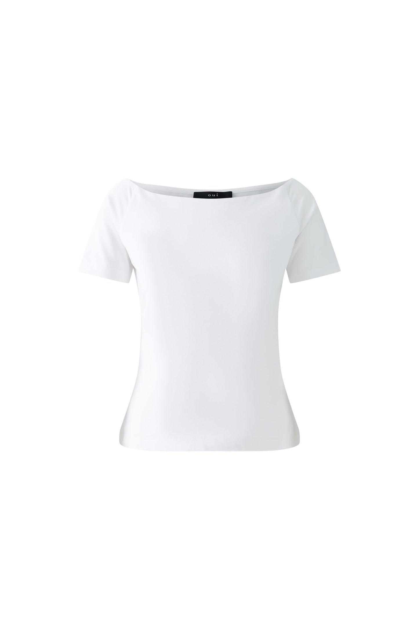 Oui Optic White Wide Neck T-Shirt