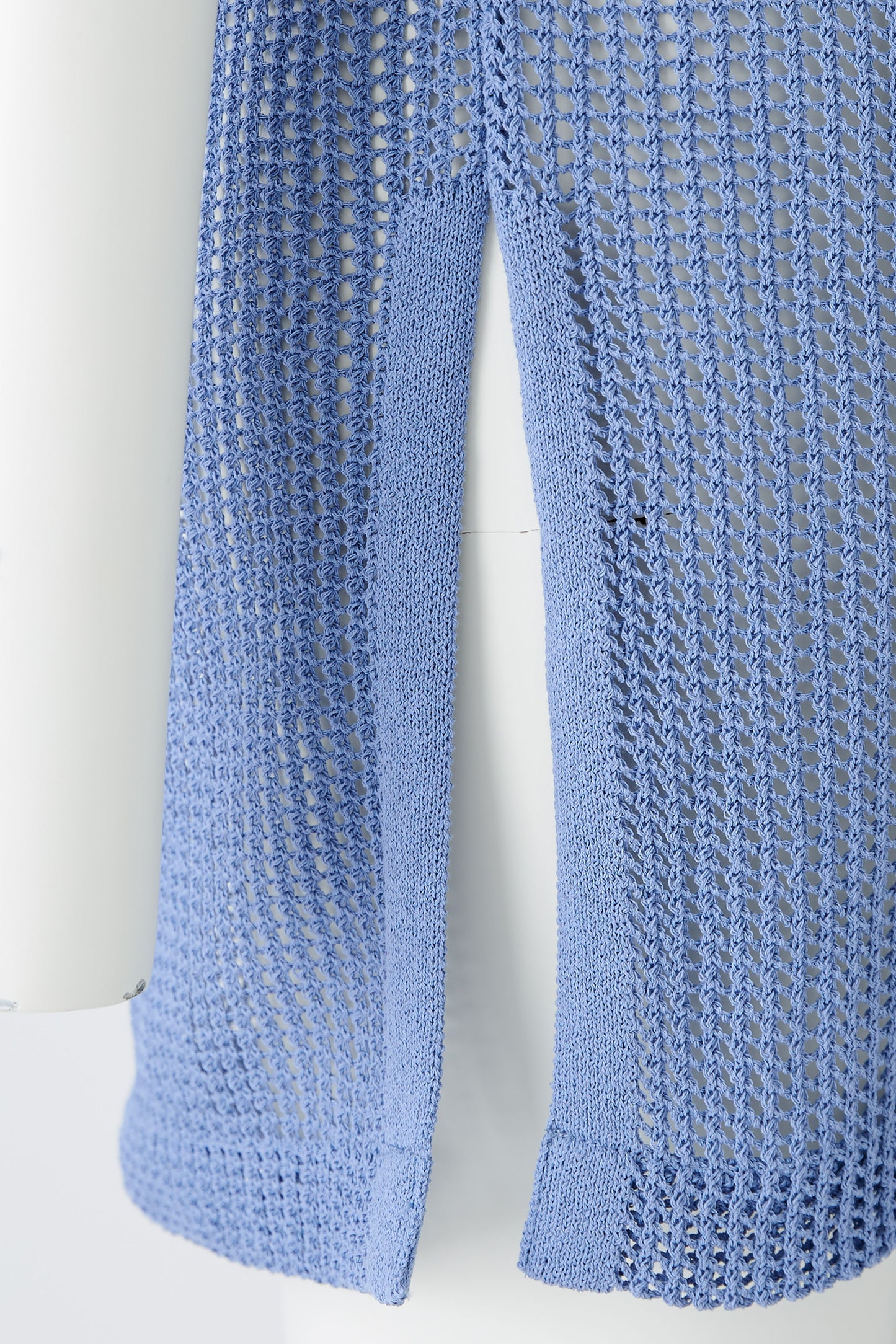 Oui Ocean Blue Extra Long Mesh Cardigan