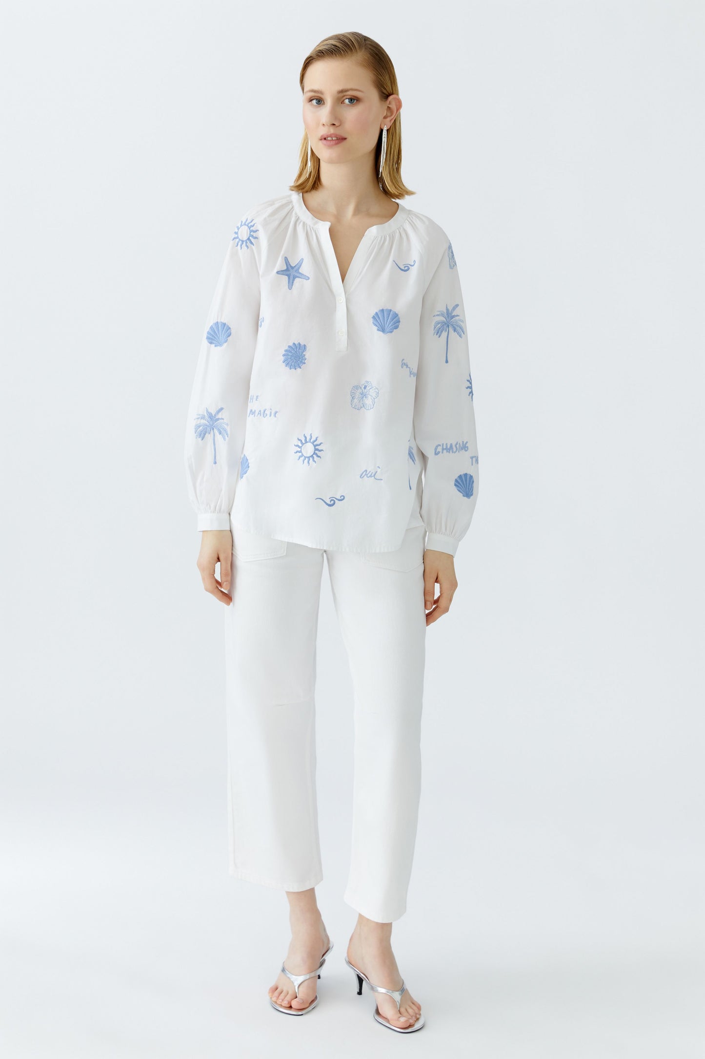 Oui Optic White Tunic