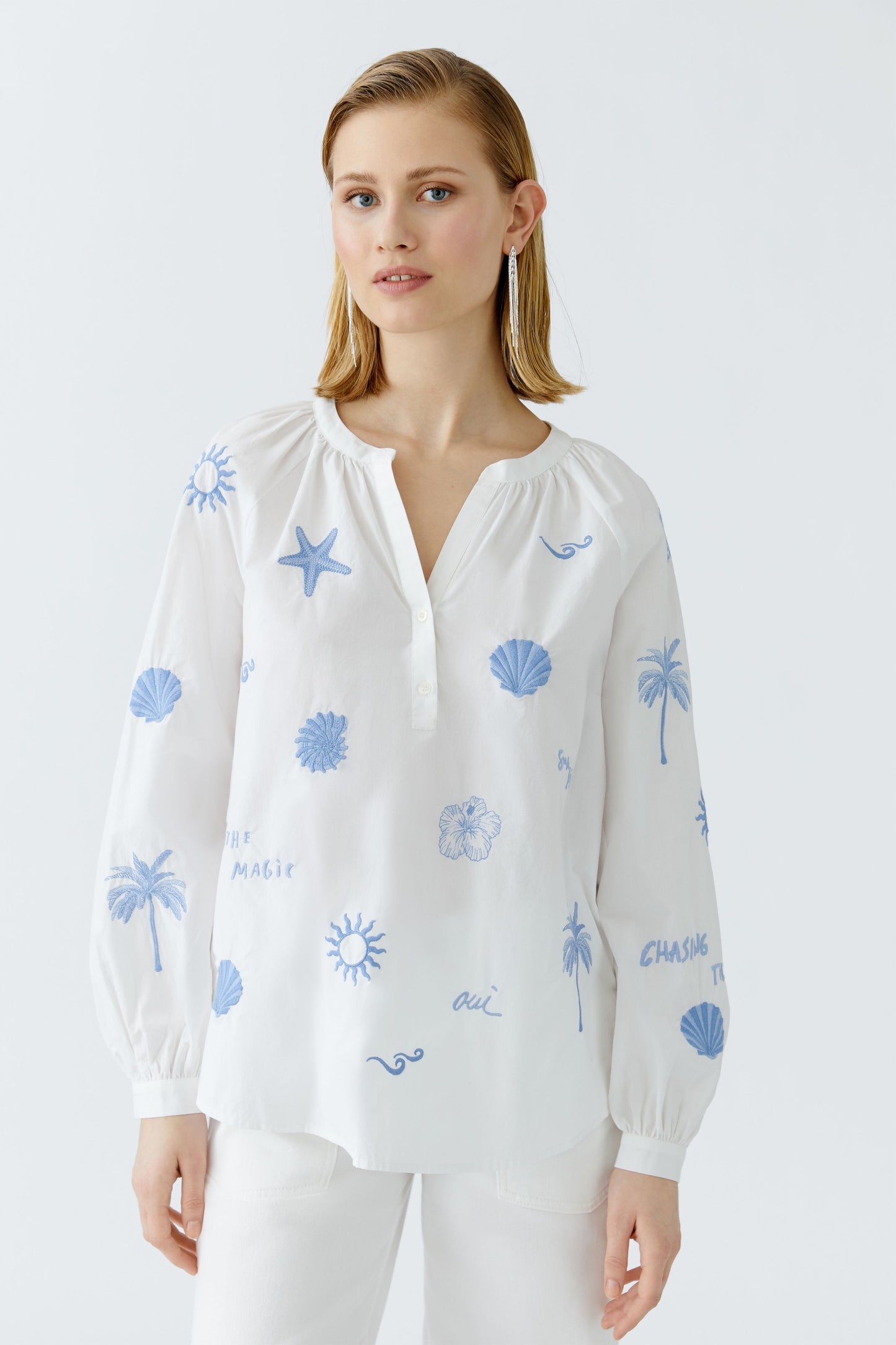 Oui Optic White Tunic