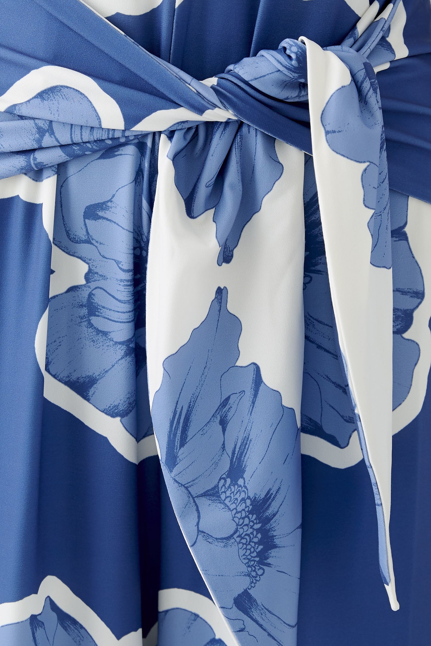 Oui Blue/White Floral Print Jumpsuit