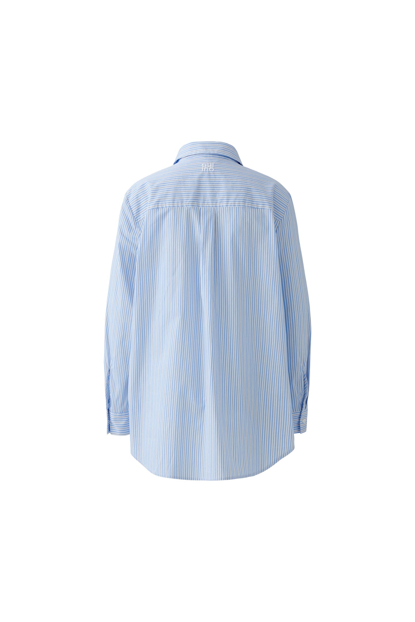 Oui Light Blue/White Stripe Embellished Shirt