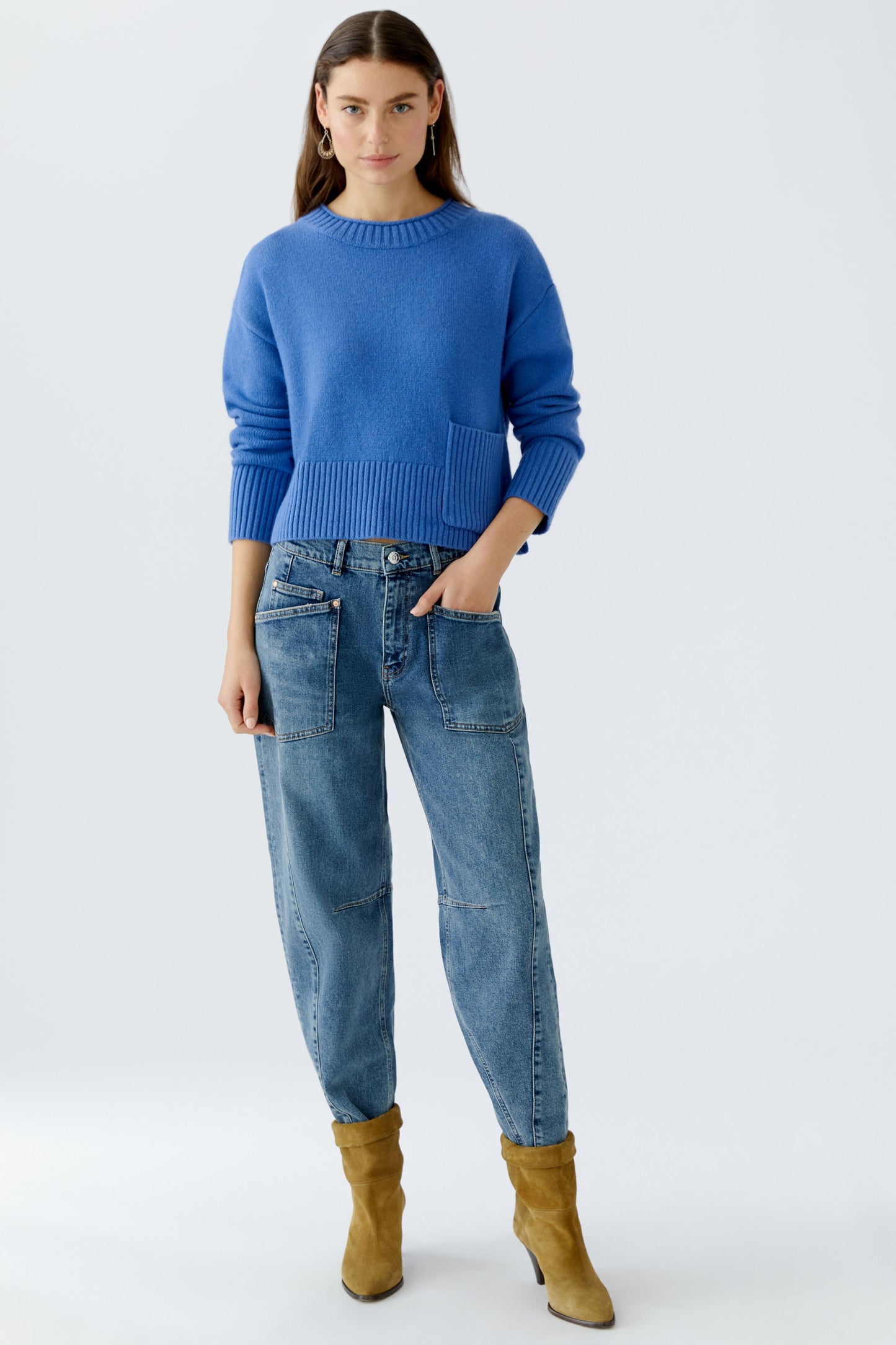 Oui Blue Pocket Jumper