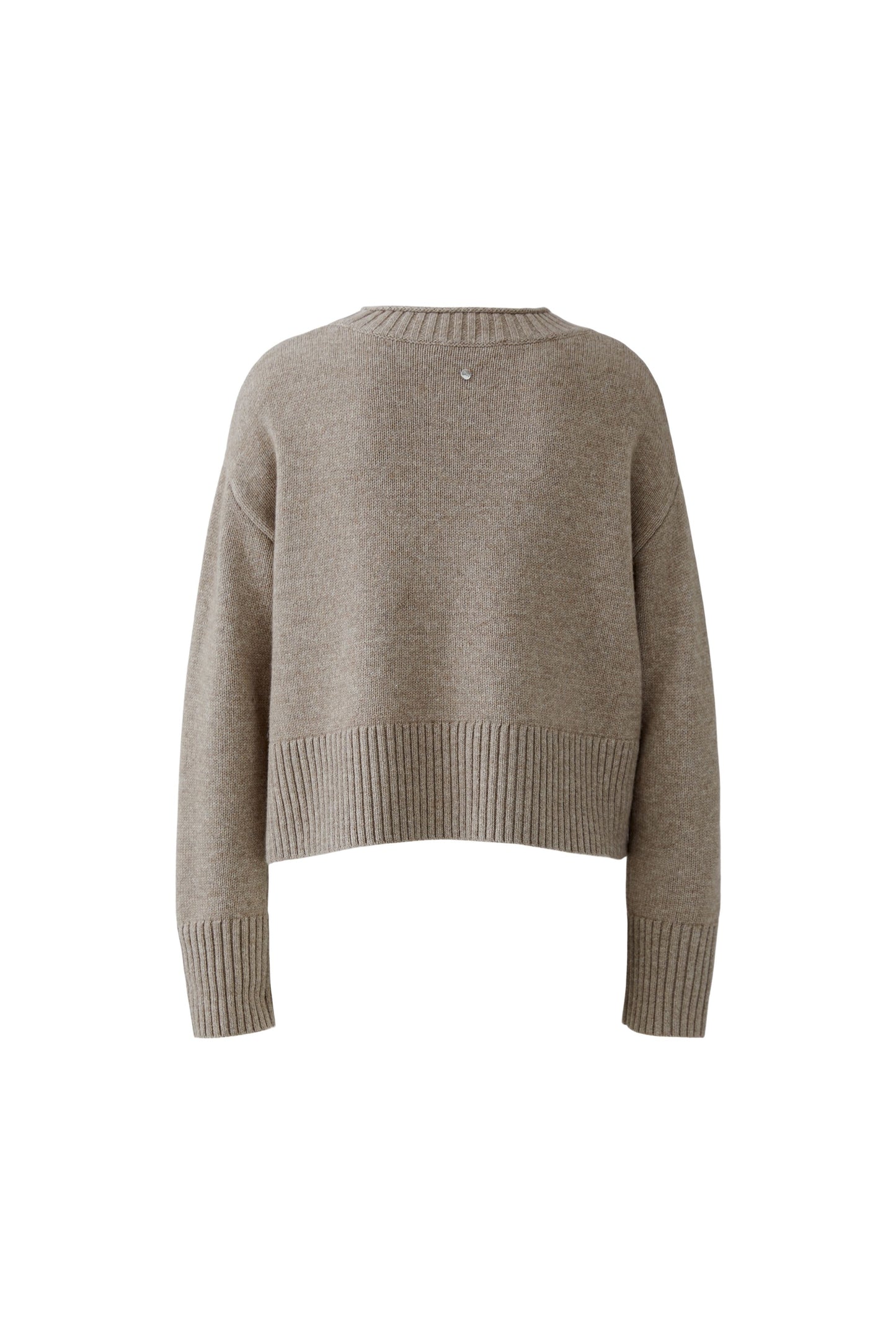 Oui Smokey Taupe Patch Pocket Jumper