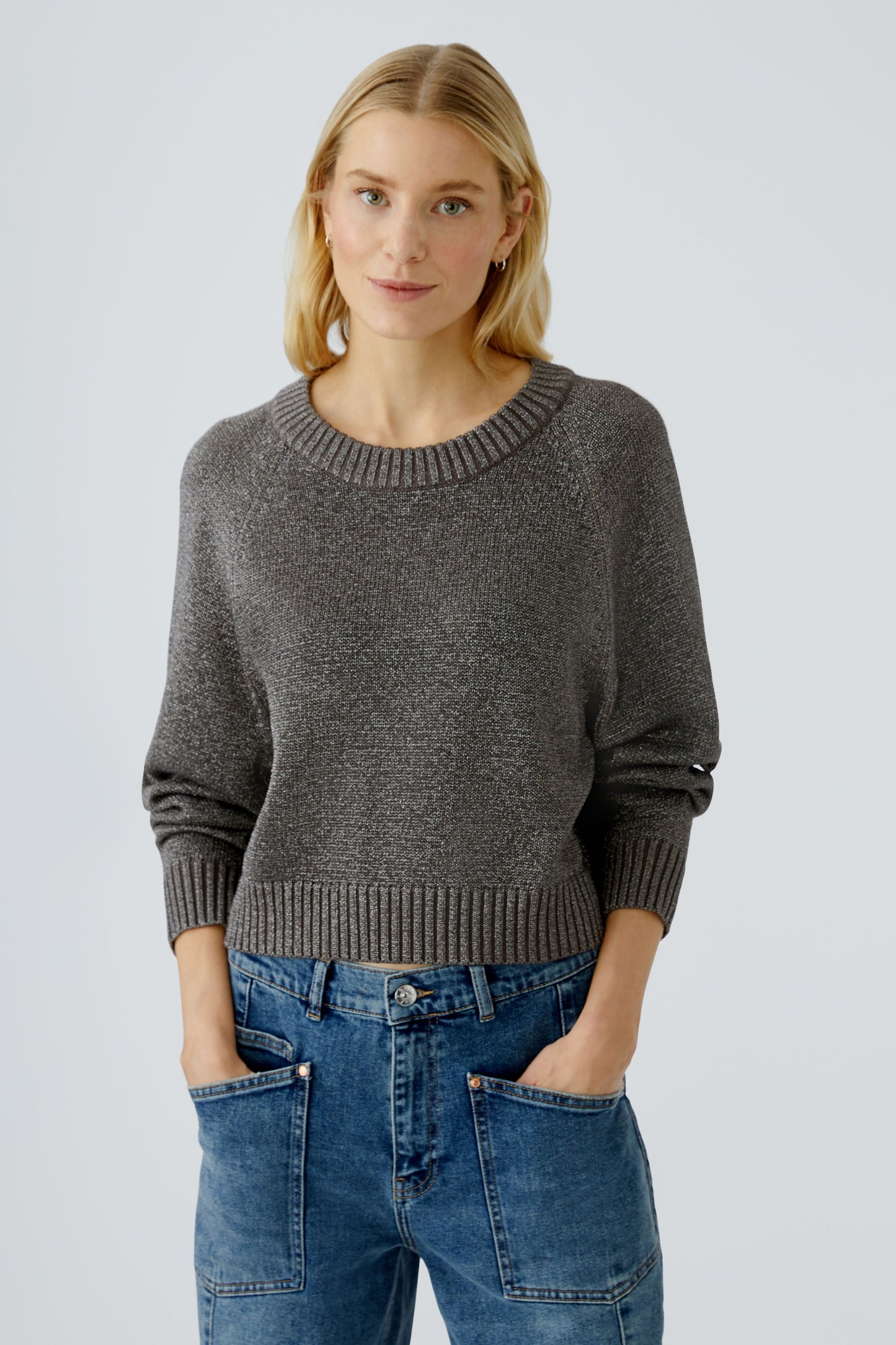Oui Taupe Sparkle Jumper