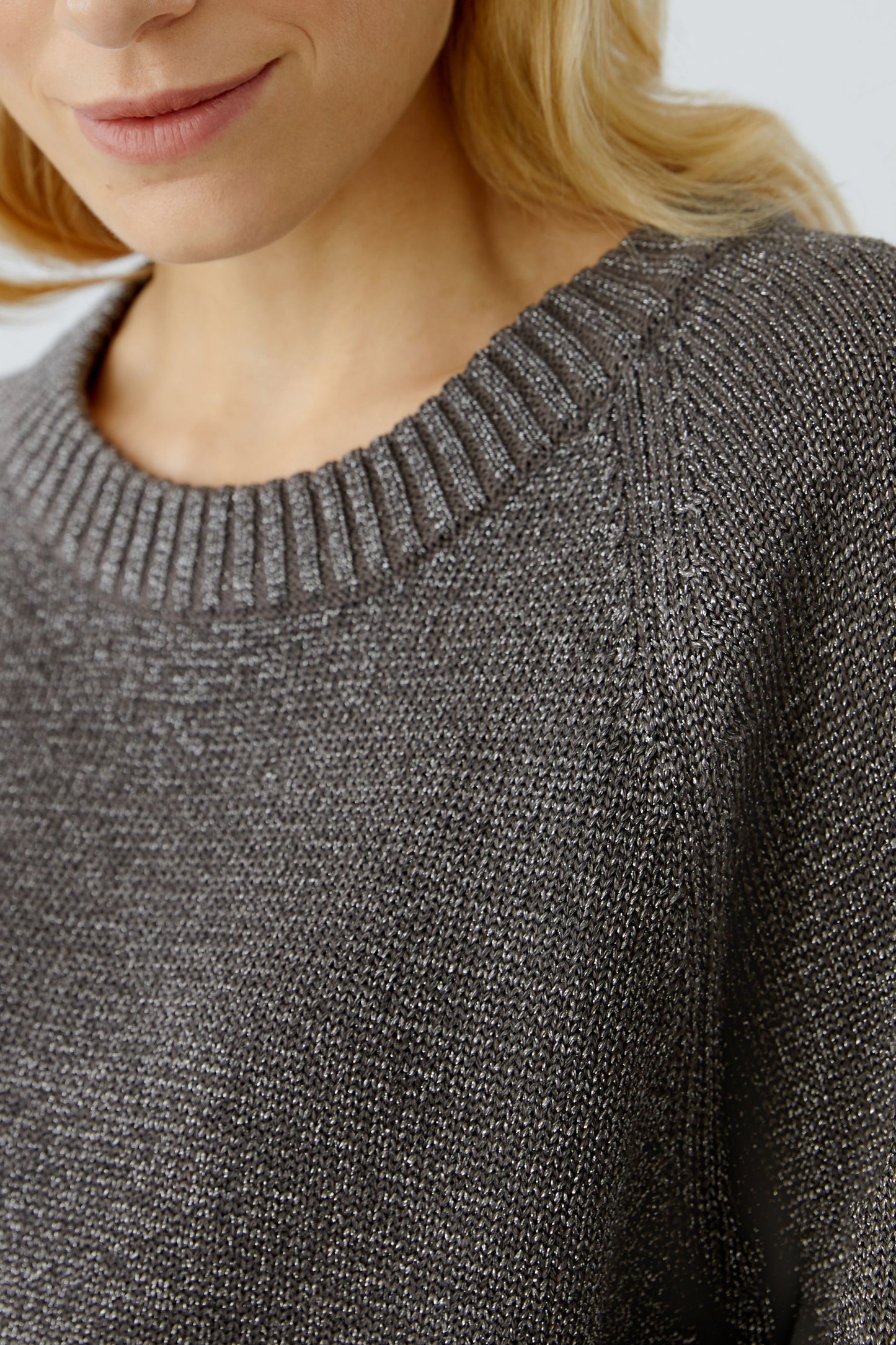 Oui Taupe Sparkle Jumper