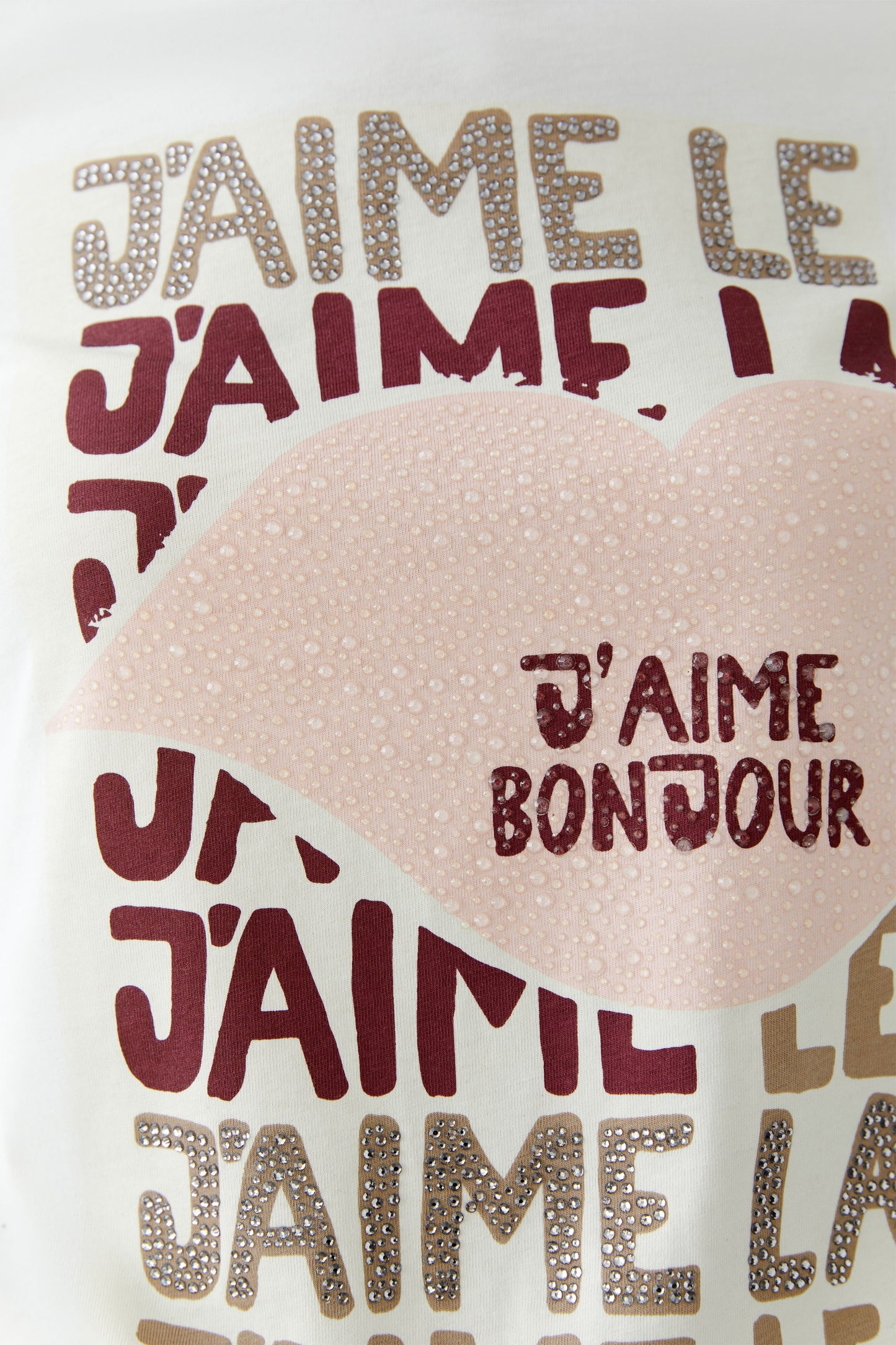 Oui Cloud Dancer J'aime Bonjour T-Shirt