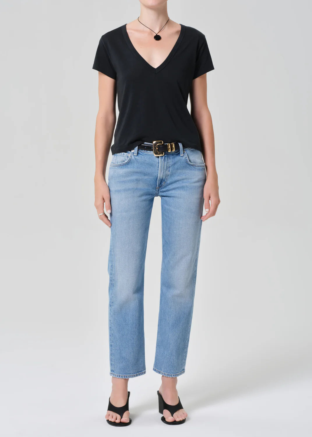Citizens of Humanity Hara Black V Neck Tee