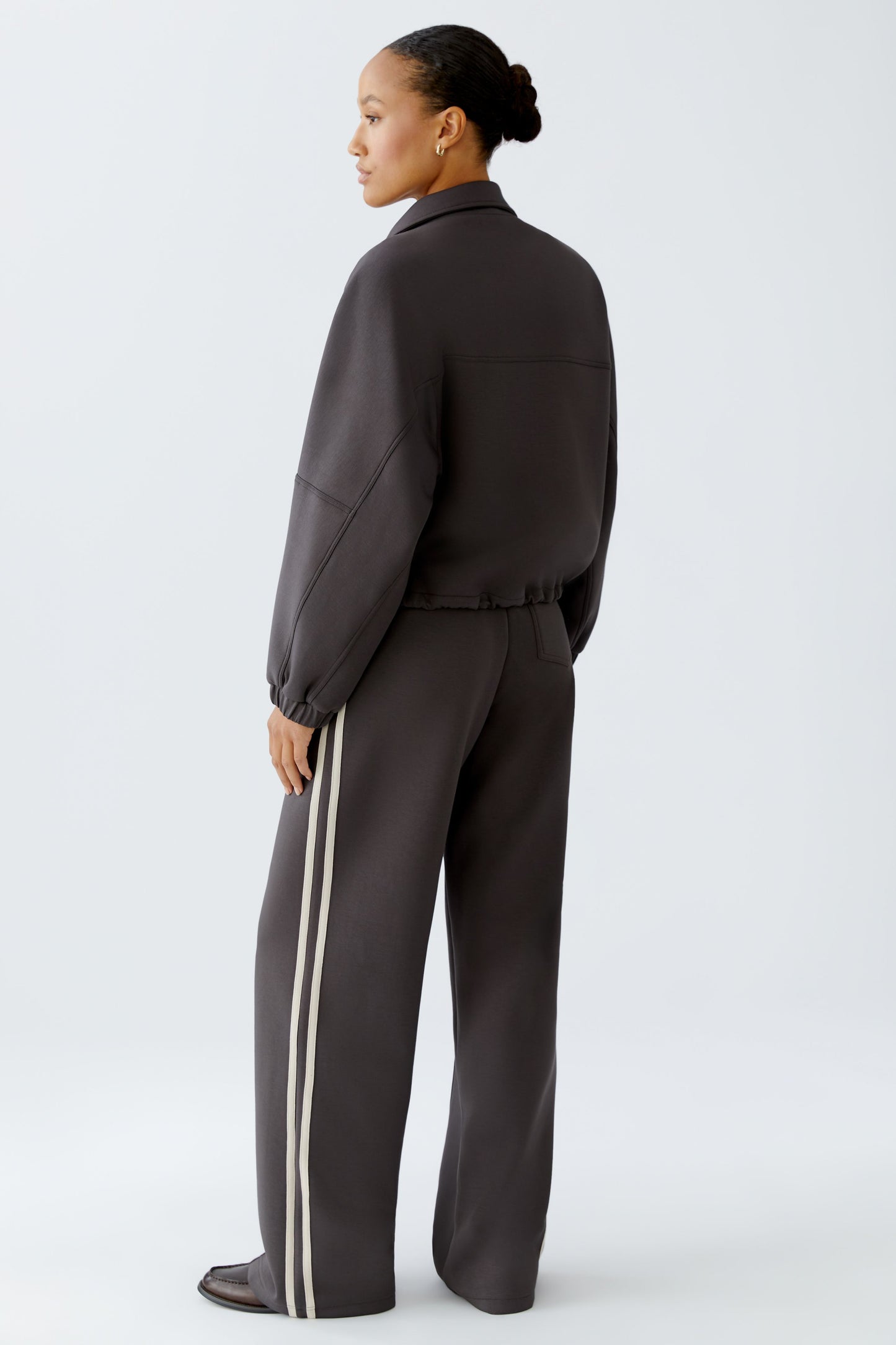 Oui Espresso Tonal Patch Pocket Jacketw