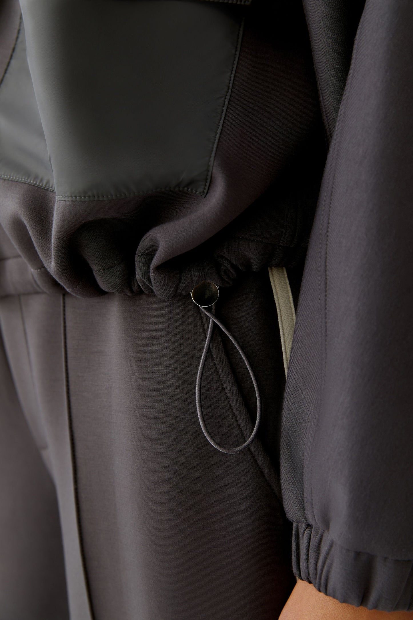 Oui Espresso Tonal Patch Pocket Jacketw