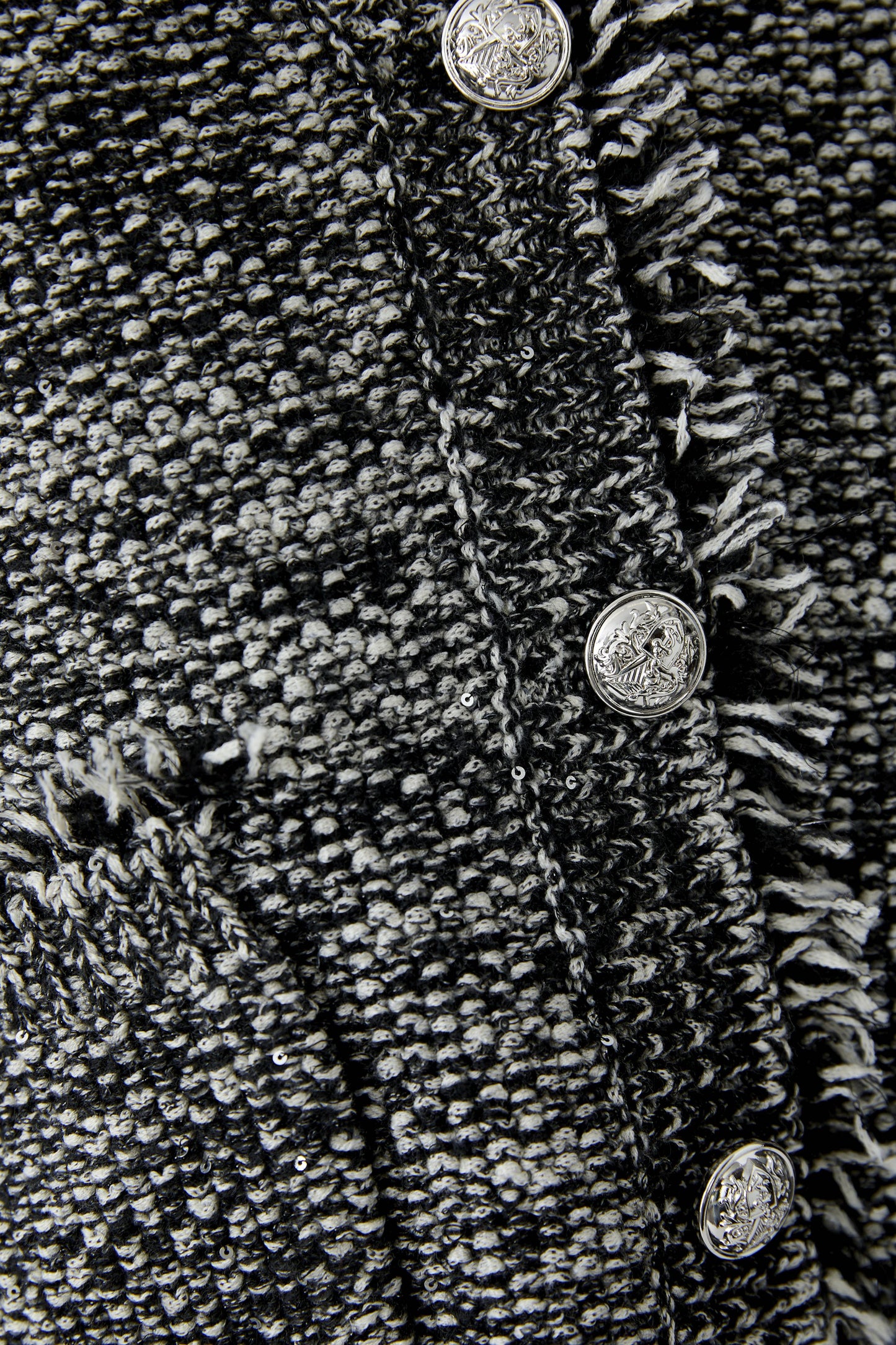 Oui Black/Grey Knitted Waistcoat