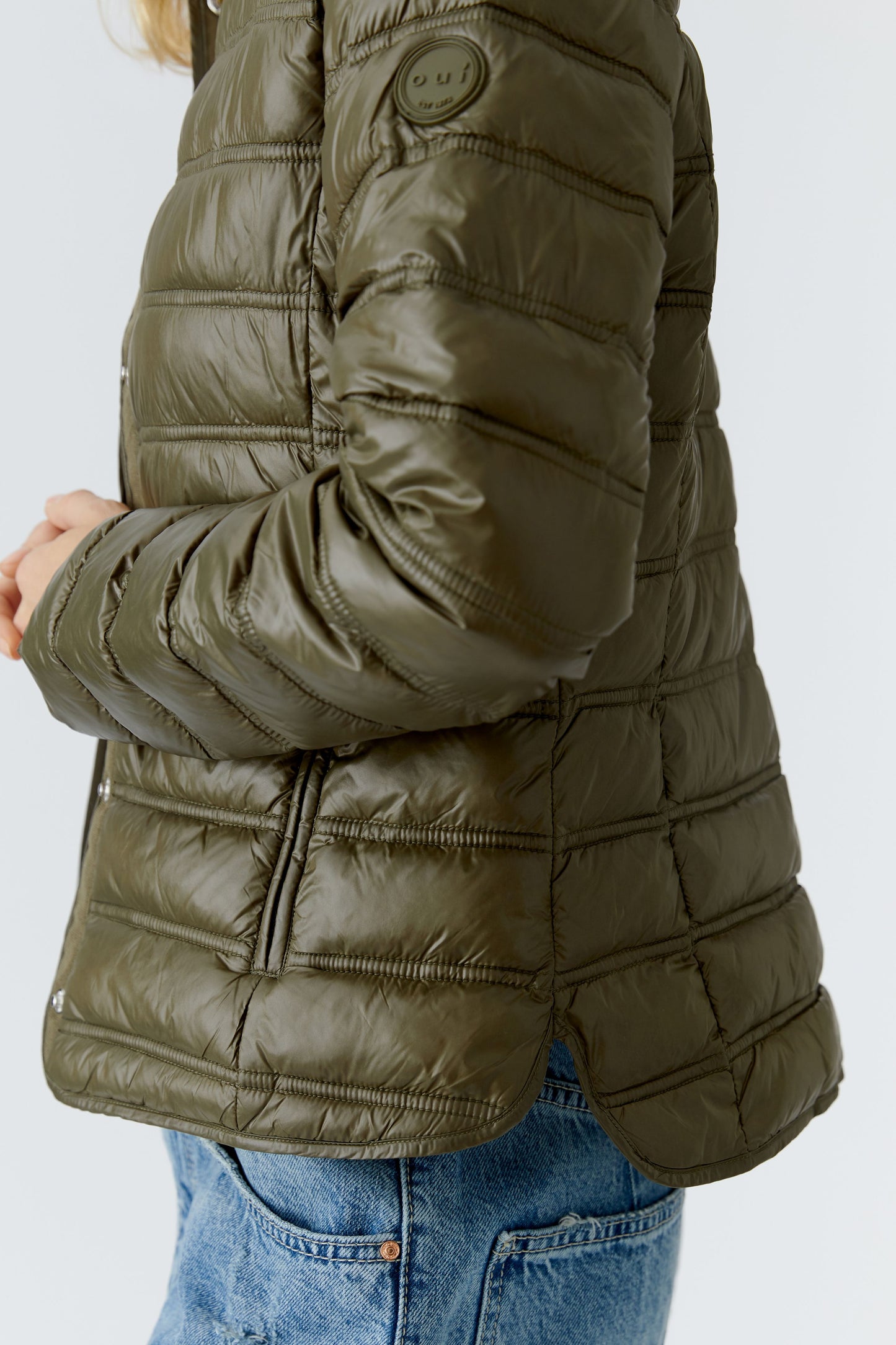 Oui Khaki Light Quilted Jacket
