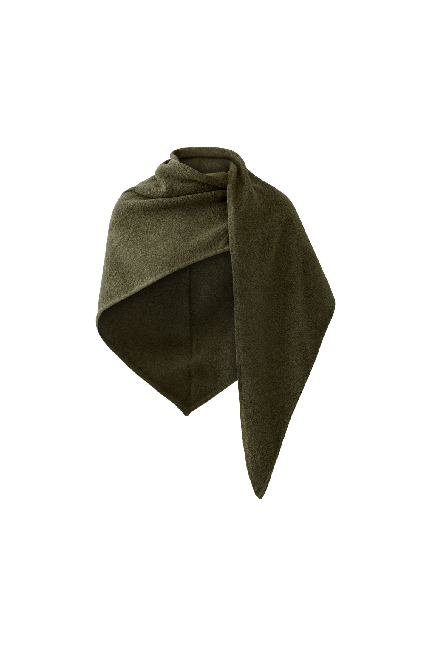 Oui Khaki Triangle Scarf
