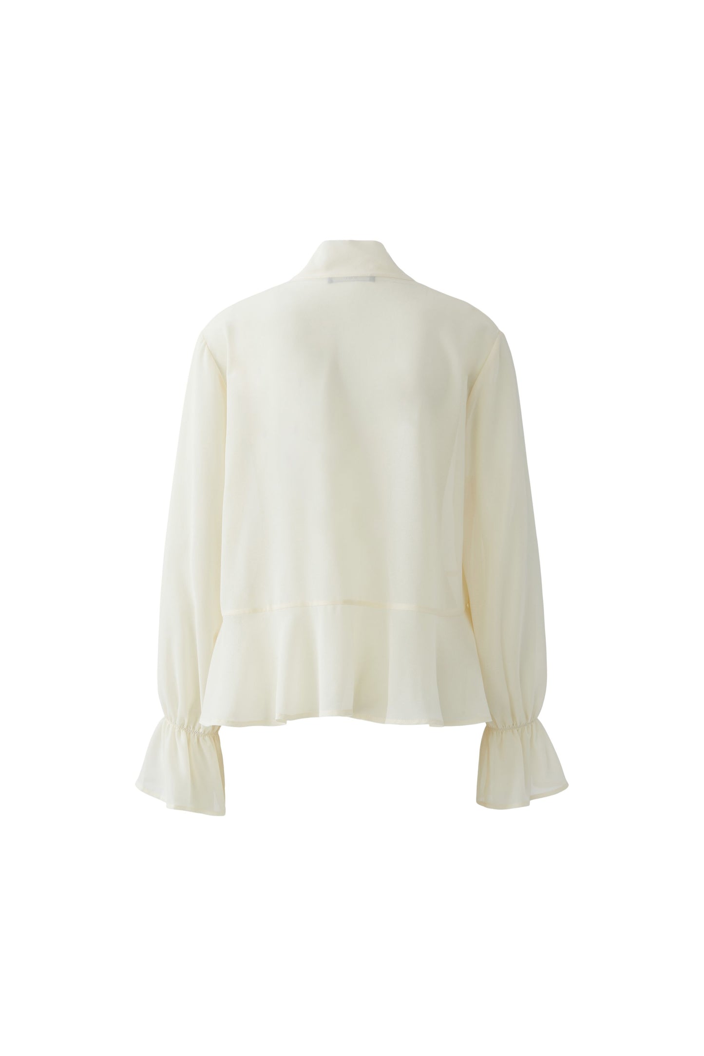 Oui Gardenia Tie Neck Blouse