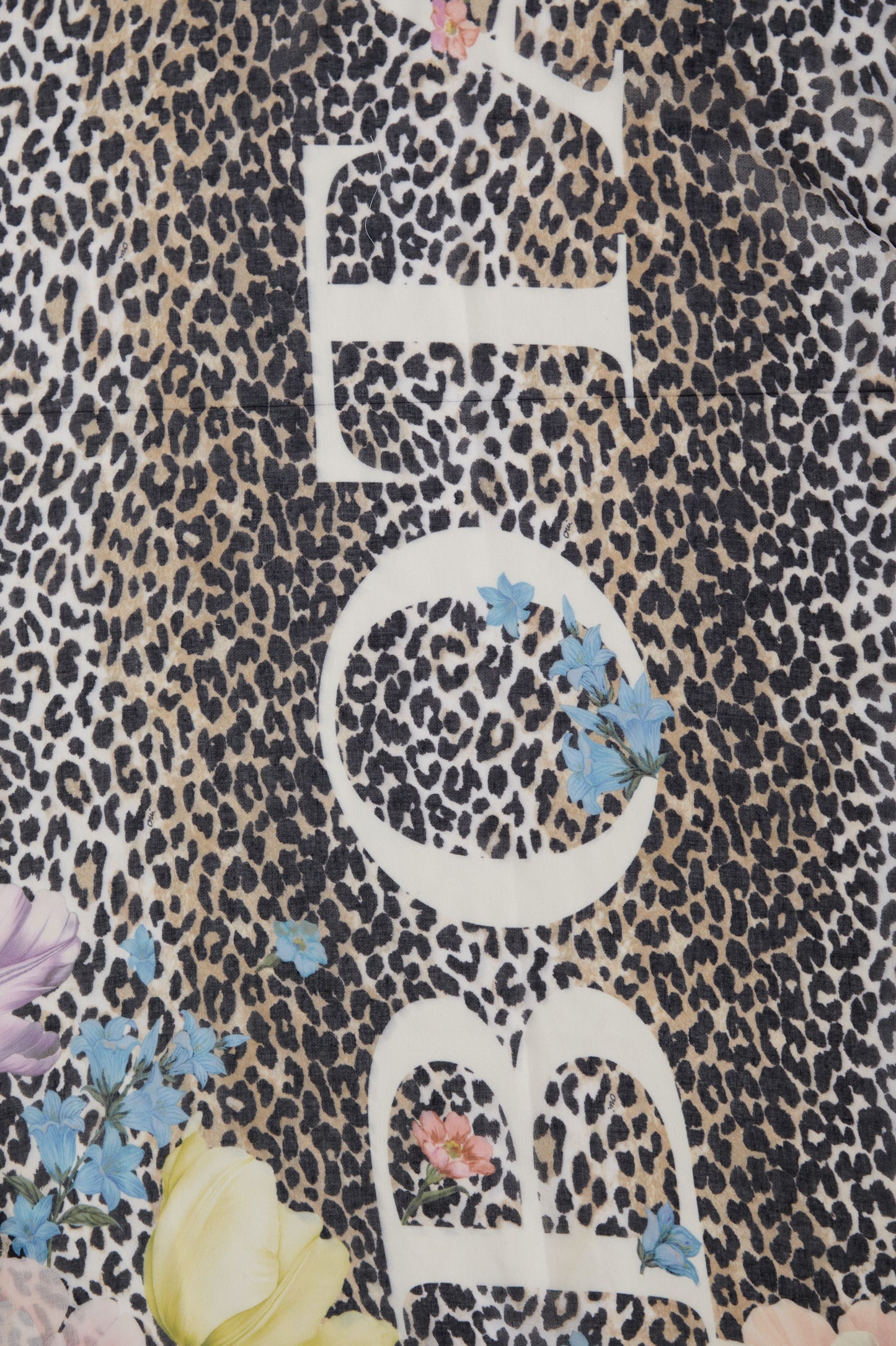 Oui Gold/Red Leopard Print Scarf