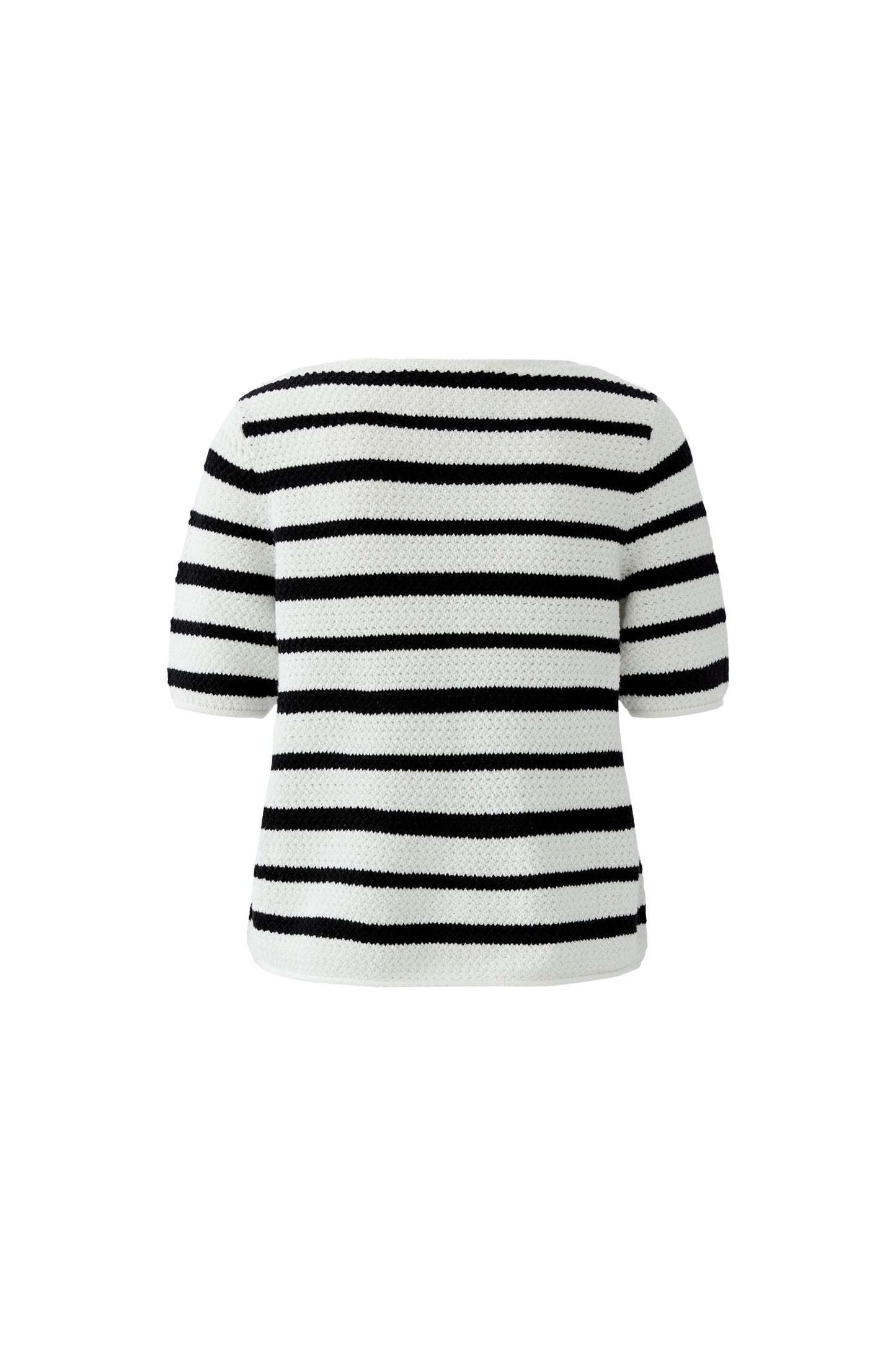 Oui White/Black Stripe Jumper