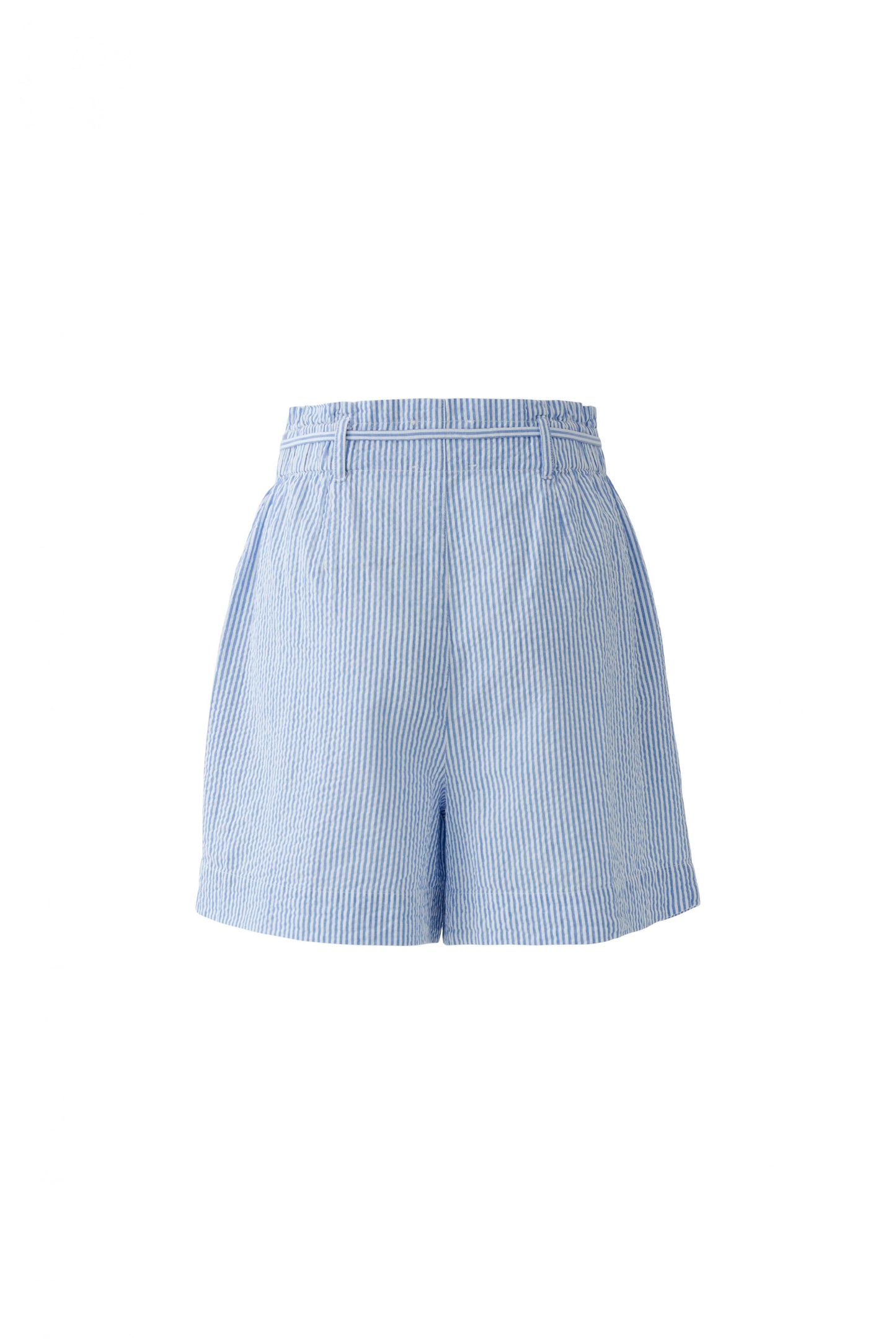 Oui Light Blue/White Stripe Shorts