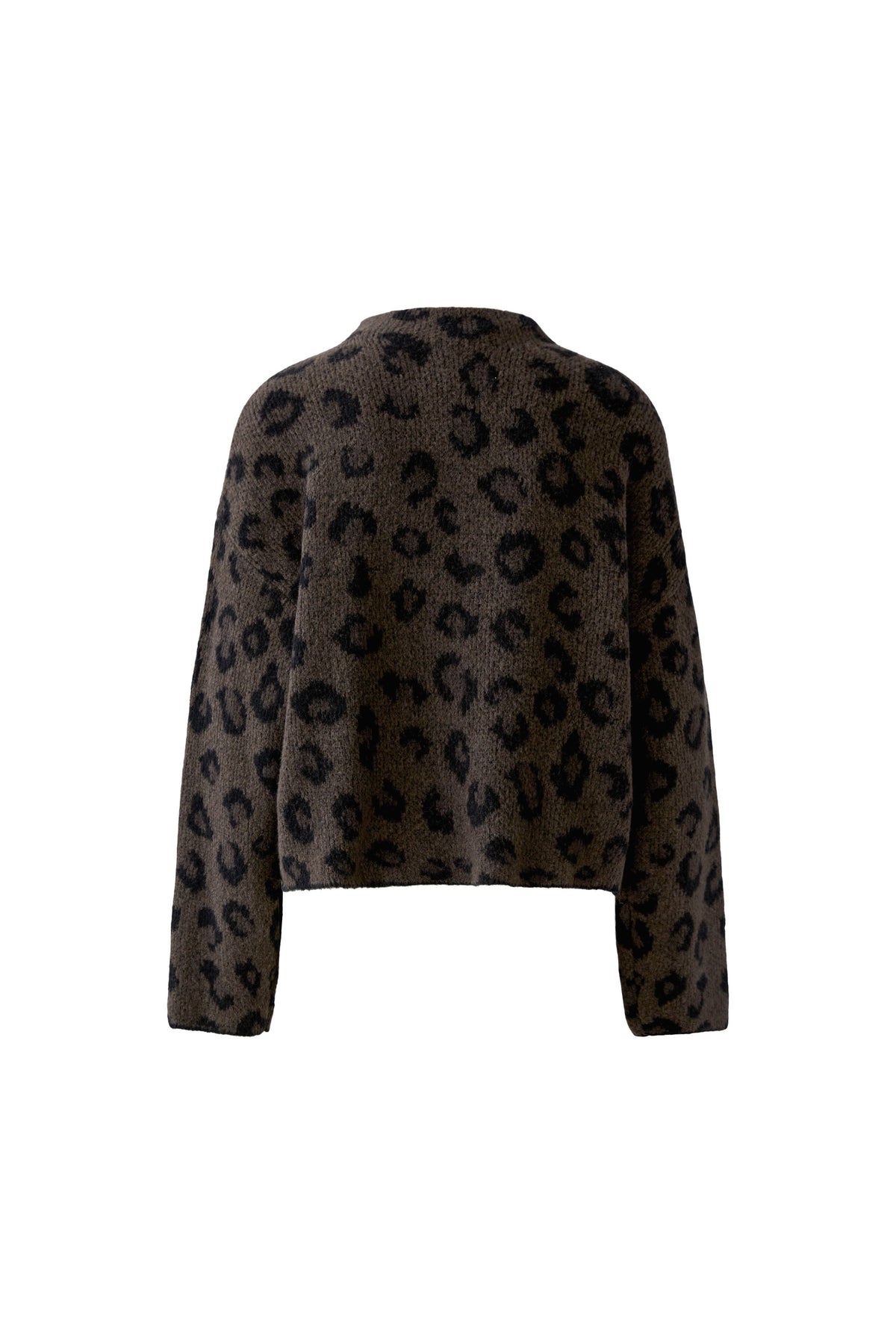 Oui Dark Brown/Grey/Black Leopard Jumper