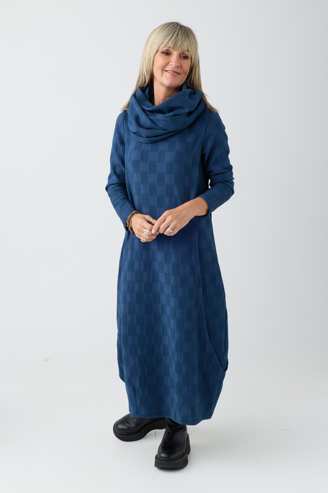 My Soul Blue Bubble Loop Scarf 8041