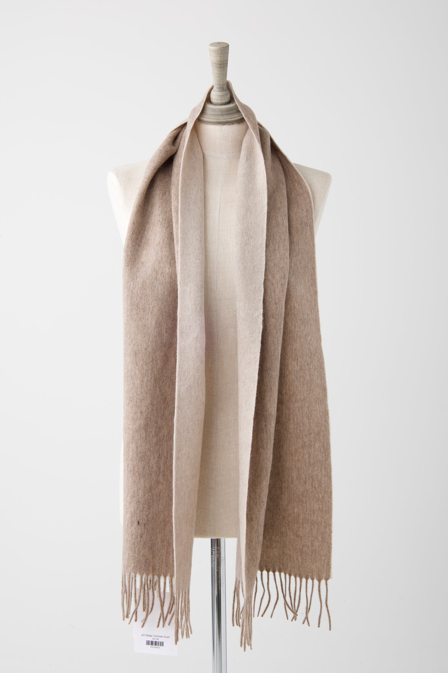 el2 Beige Contrast Scarf