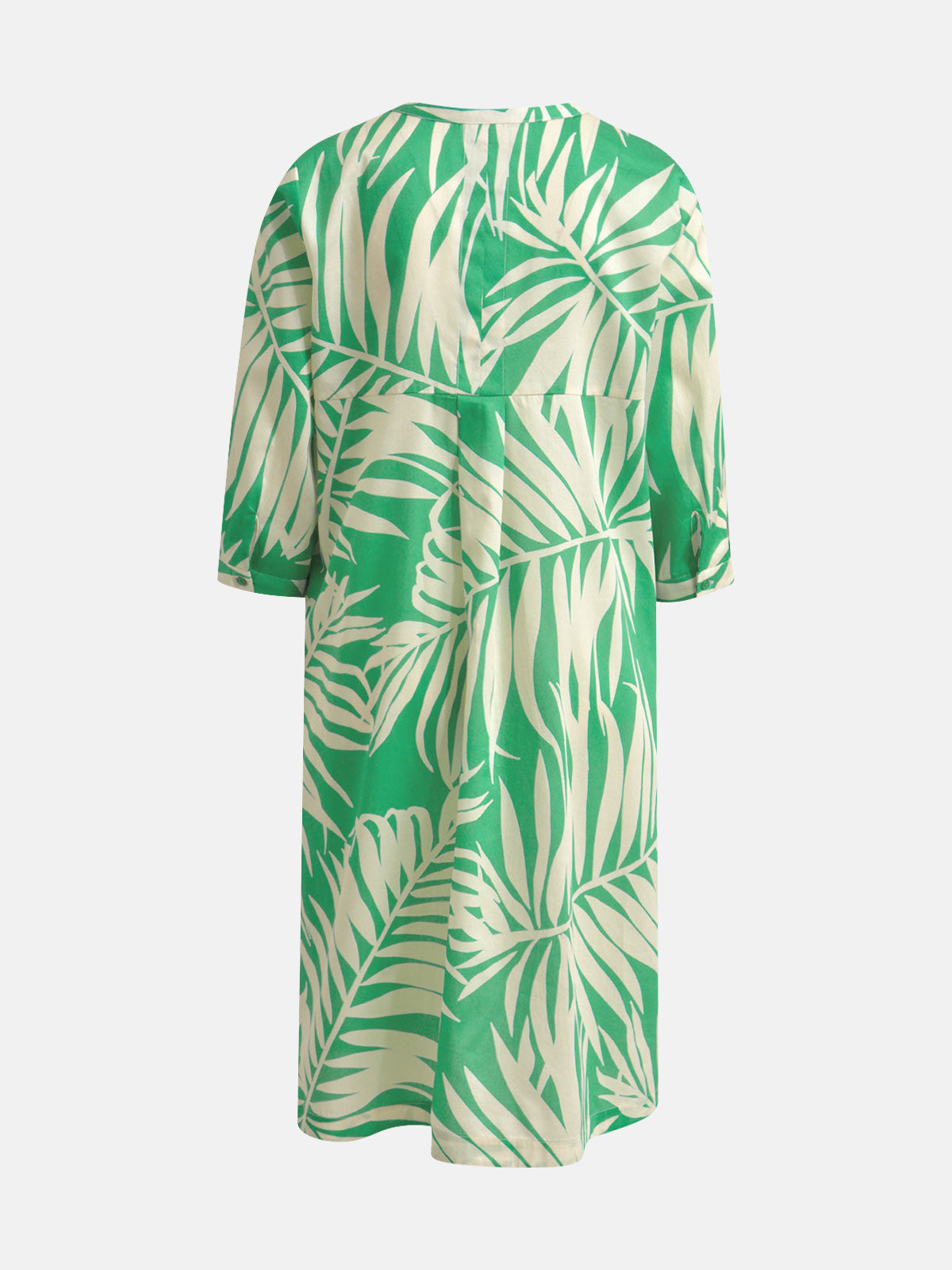 Milano Apple Leaf Print V-Neck Dress
